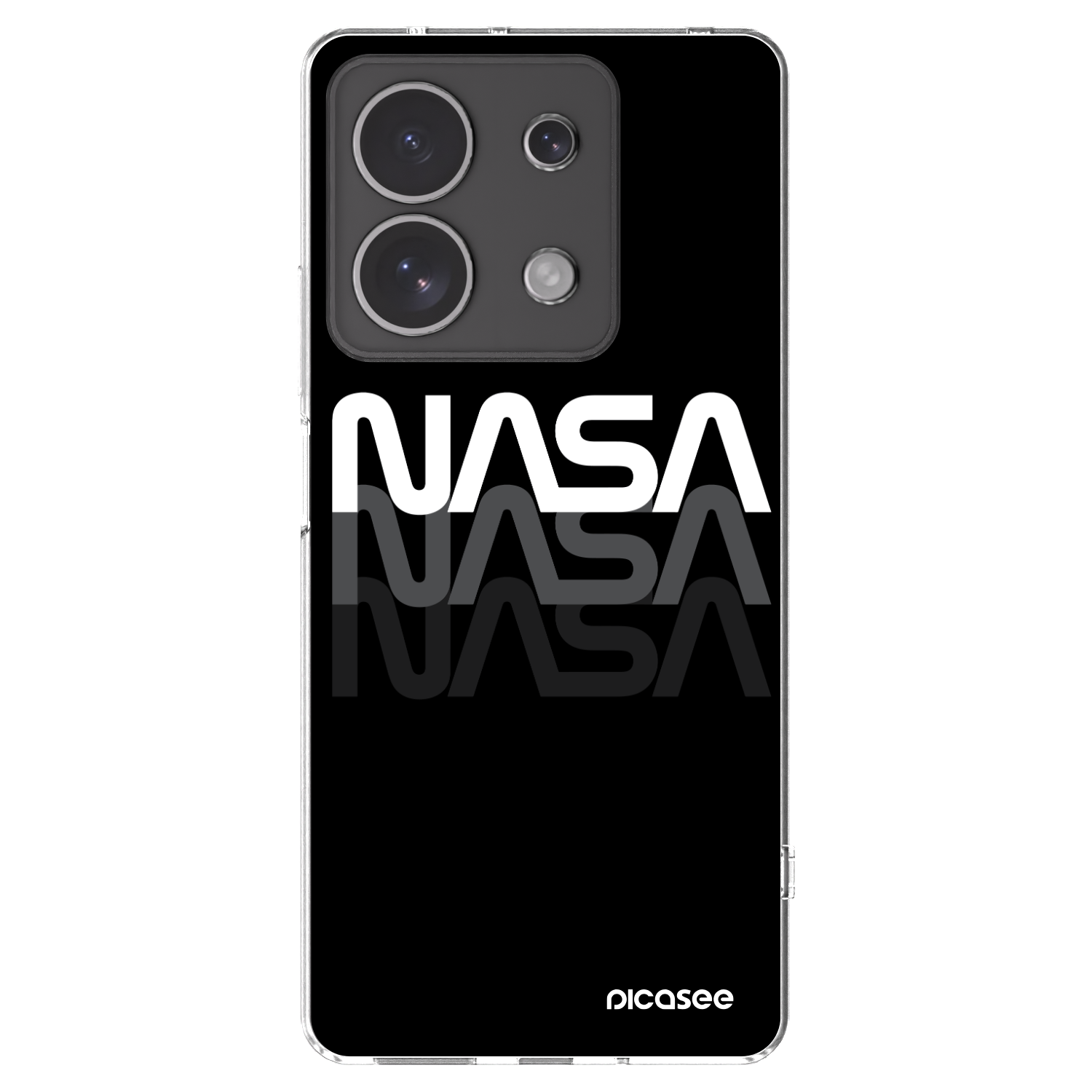 Picasee átlátszó szilikon tok az alábbi mobiltelefonokra Xiaomi Redmi Note 13 4G - NASA Triple