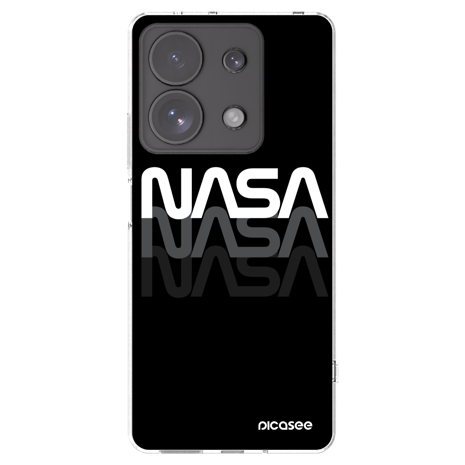 Picasee átlátszó szilikon tok az alábbi mobiltelefonokra Xiaomi Redmi Note 13 Pro 4G - NASA Triple