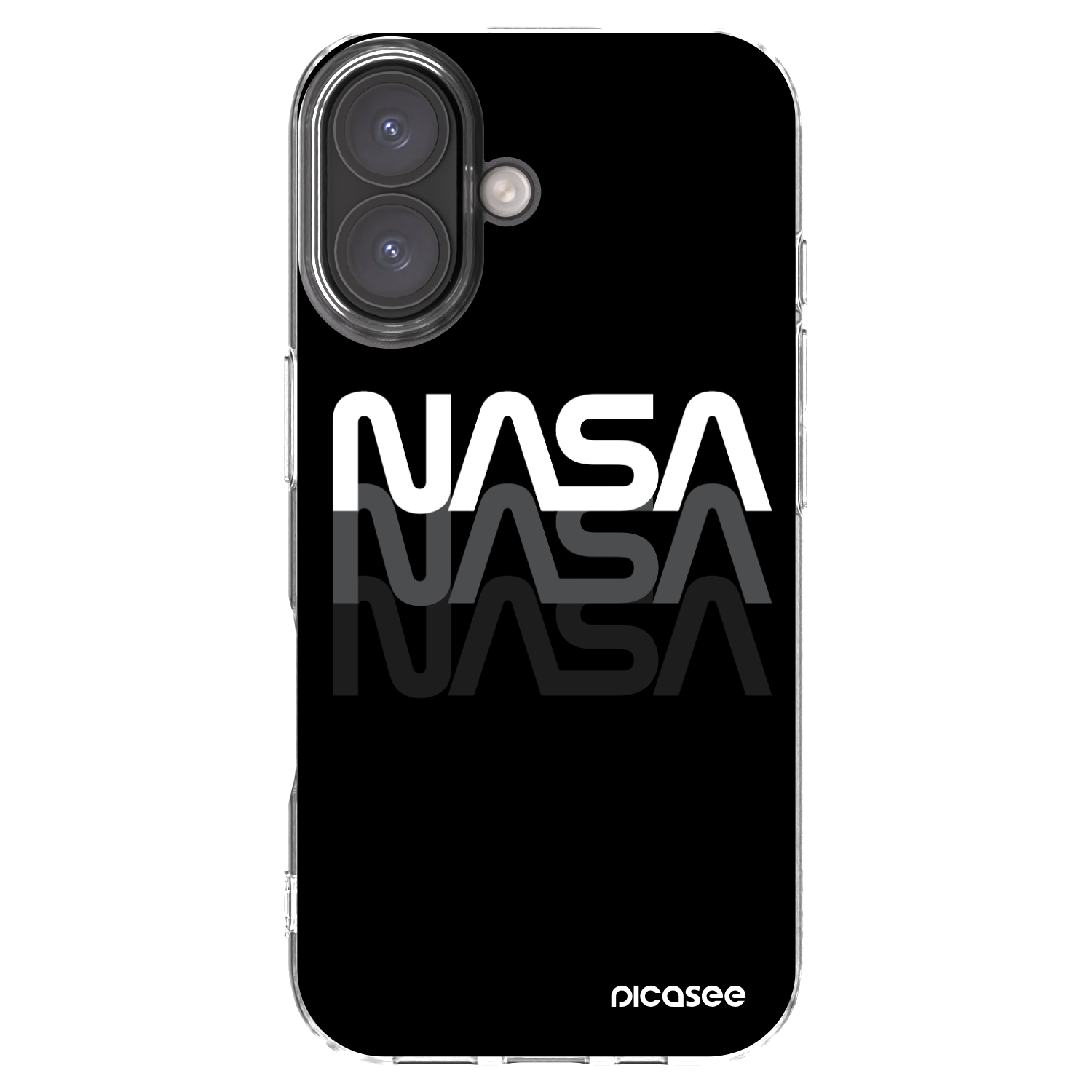 Picasee átlátszó szilikon tok az alábbi mobiltelefonokra Apple iPhone 16 - NASA Triple