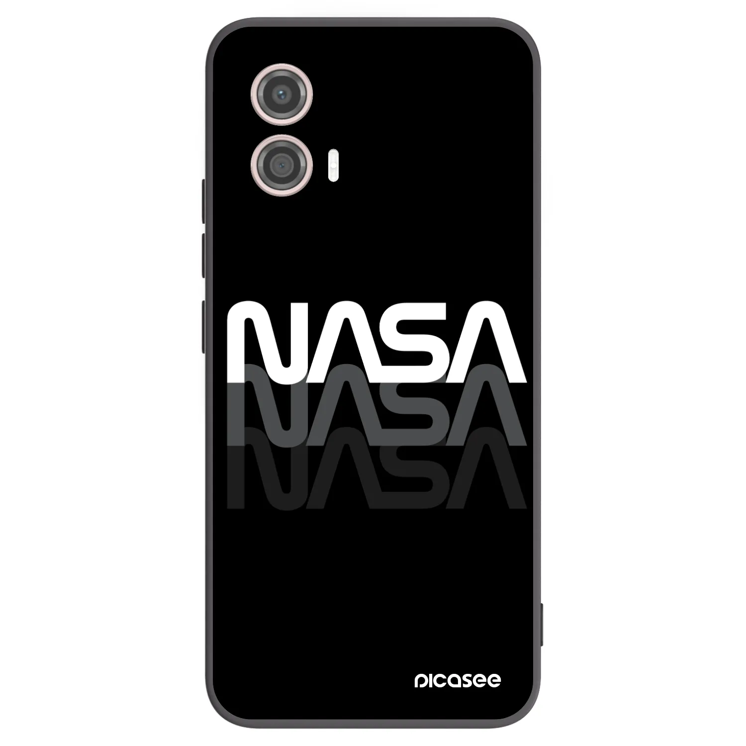 Picasee fekete szilikon tok az alábbi mobiltelefonokra Motorola Moto G53 5G - NASA Triple