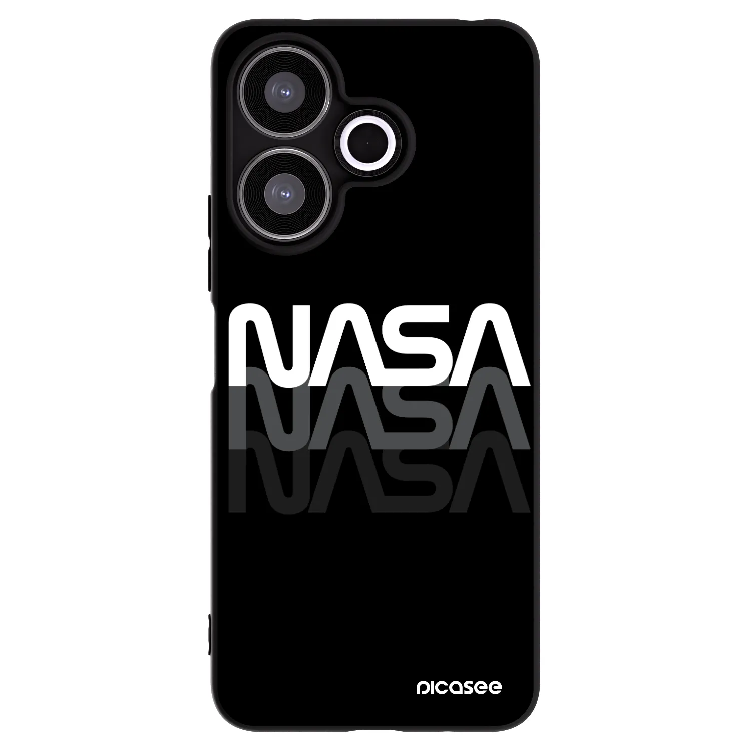 Picasee fekete szilikon tok az alábbi mobiltelefonokra Xiaomi Redmi 13 4G - NASA Triple