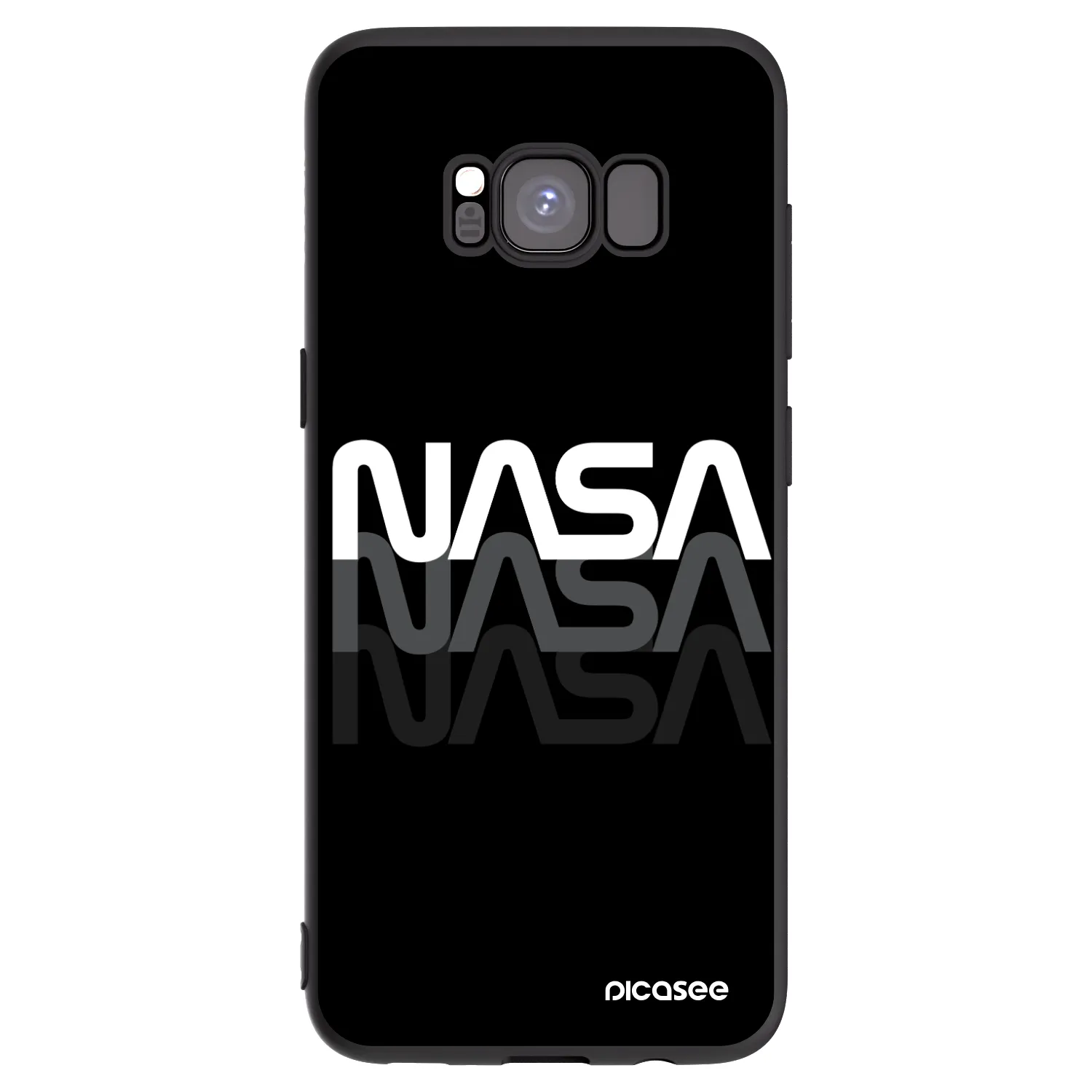 Picasee fekete szilikon tok az alábbi mobiltelefonokra Samsung Galaxy S8 G950F - NASA Triple