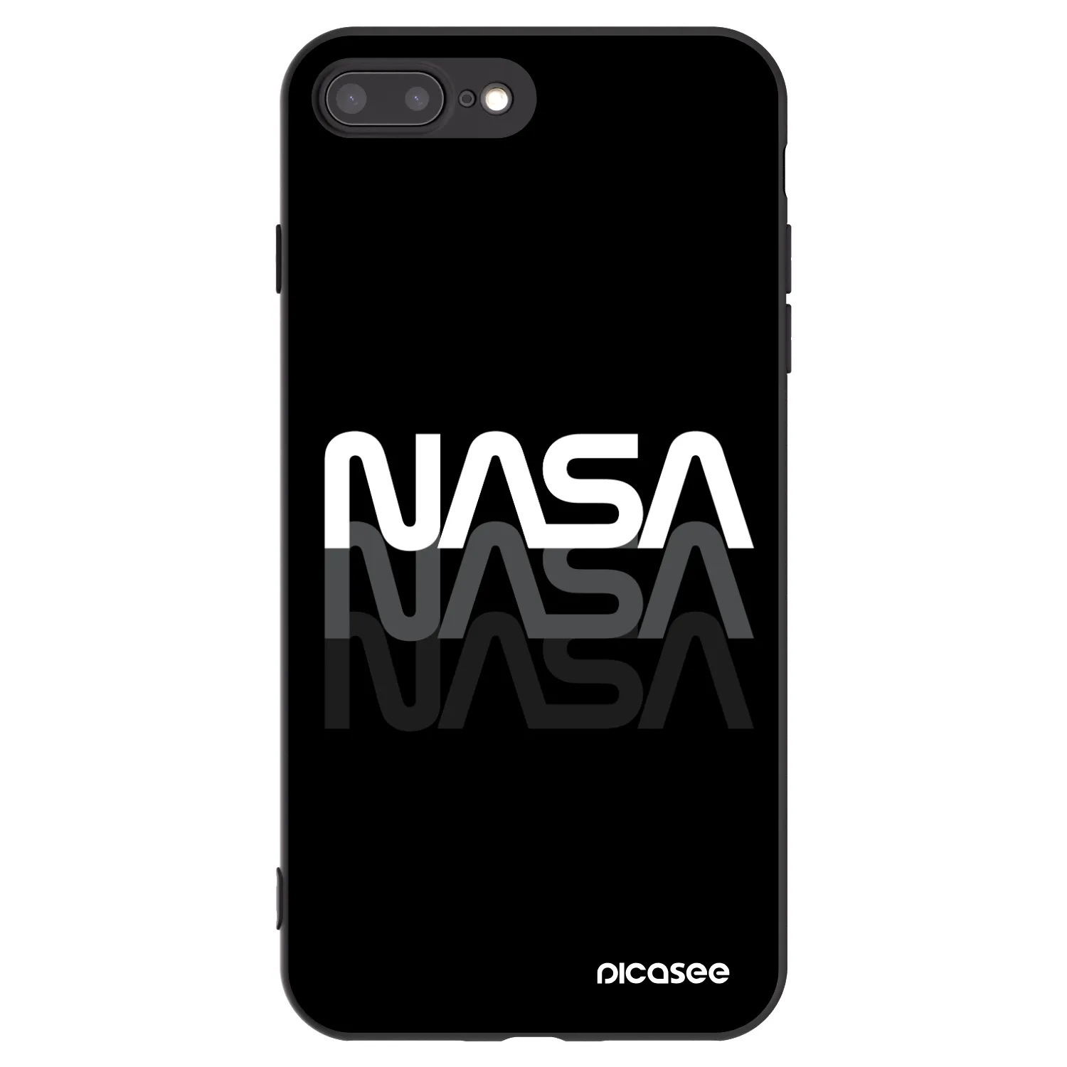 Picasee fekete szilikon tok az alábbi mobiltelefonokra Apple iPhone 8 Plus - NASA Triple