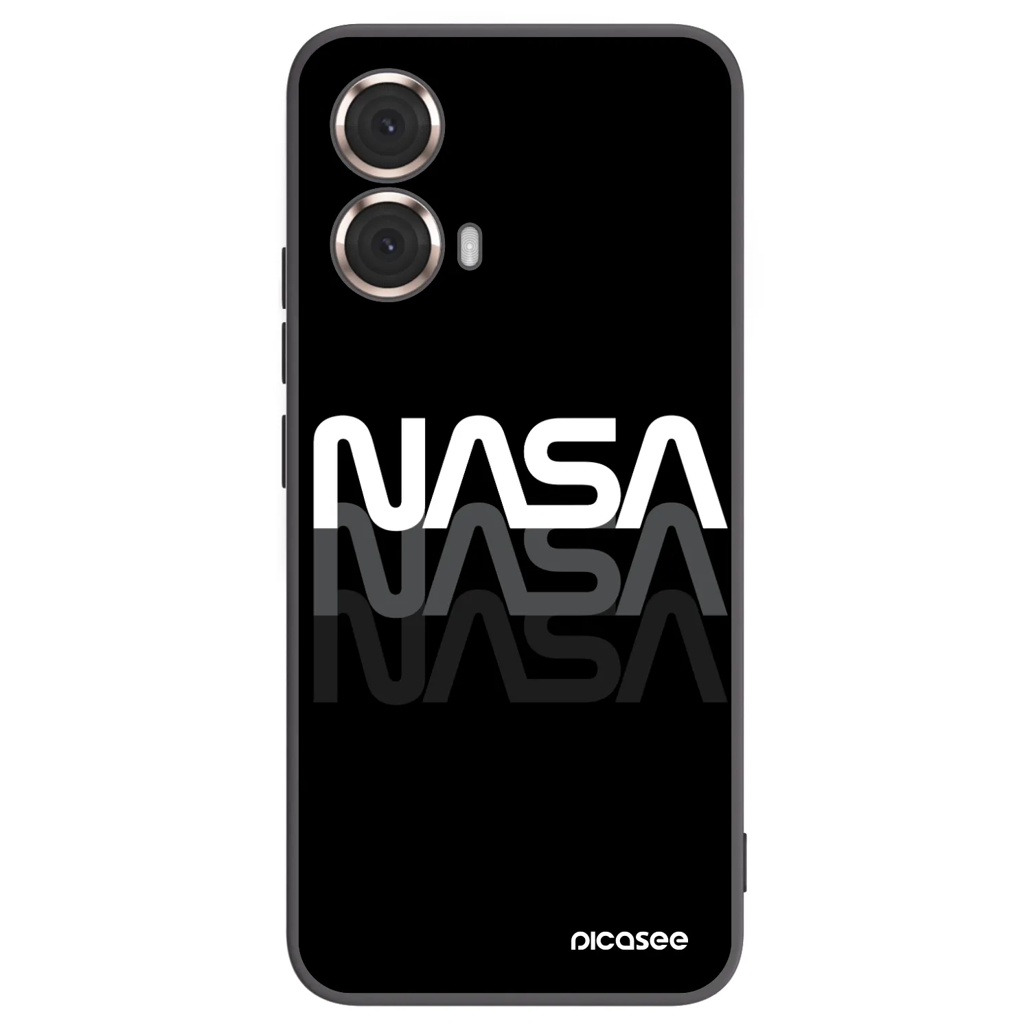 Picasee fekete szilikon tok az alábbi mobiltelefonokra Motorola Moto G85 - NASA Triple
