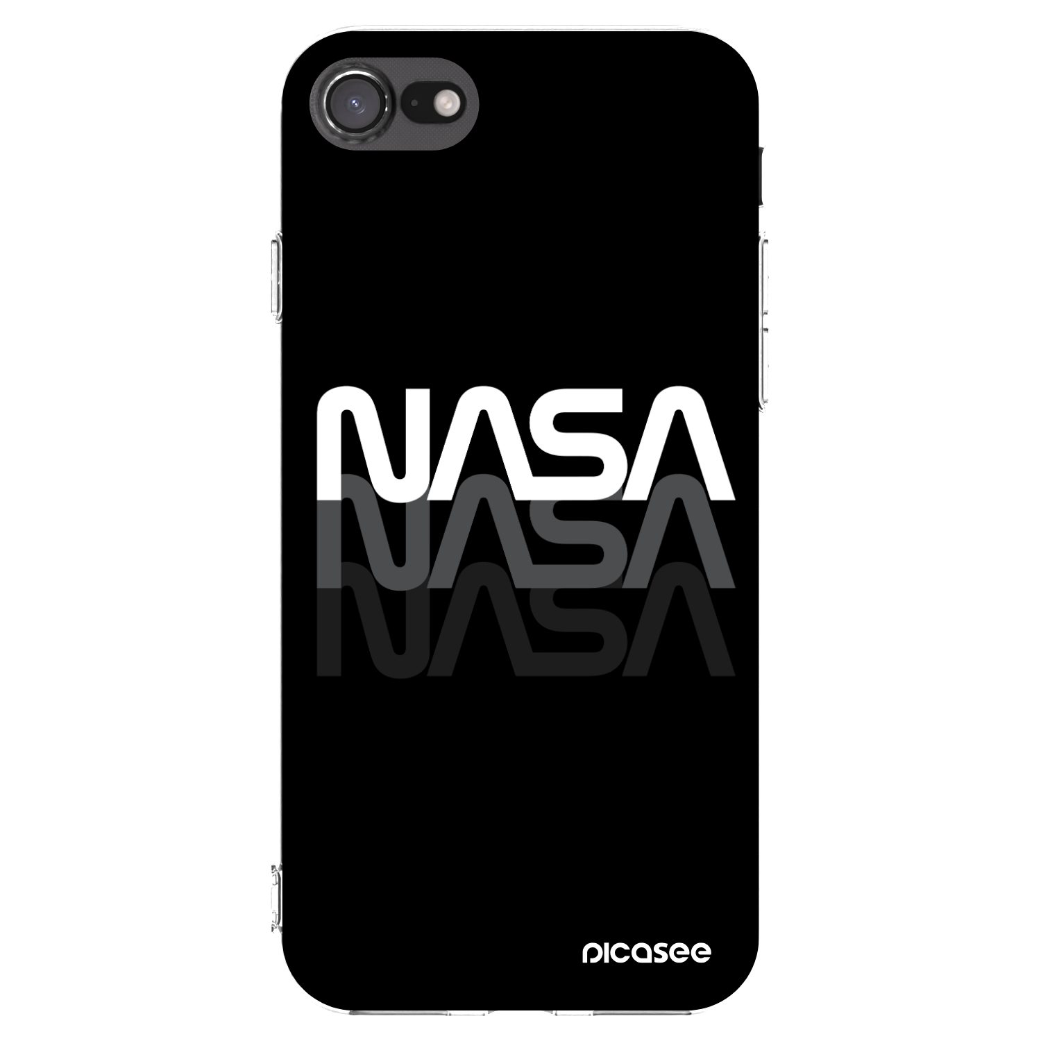 Picasee átlátszó szilikon tok az alábbi mobiltelefonokra Apple iPhone 7 - NASA Triple