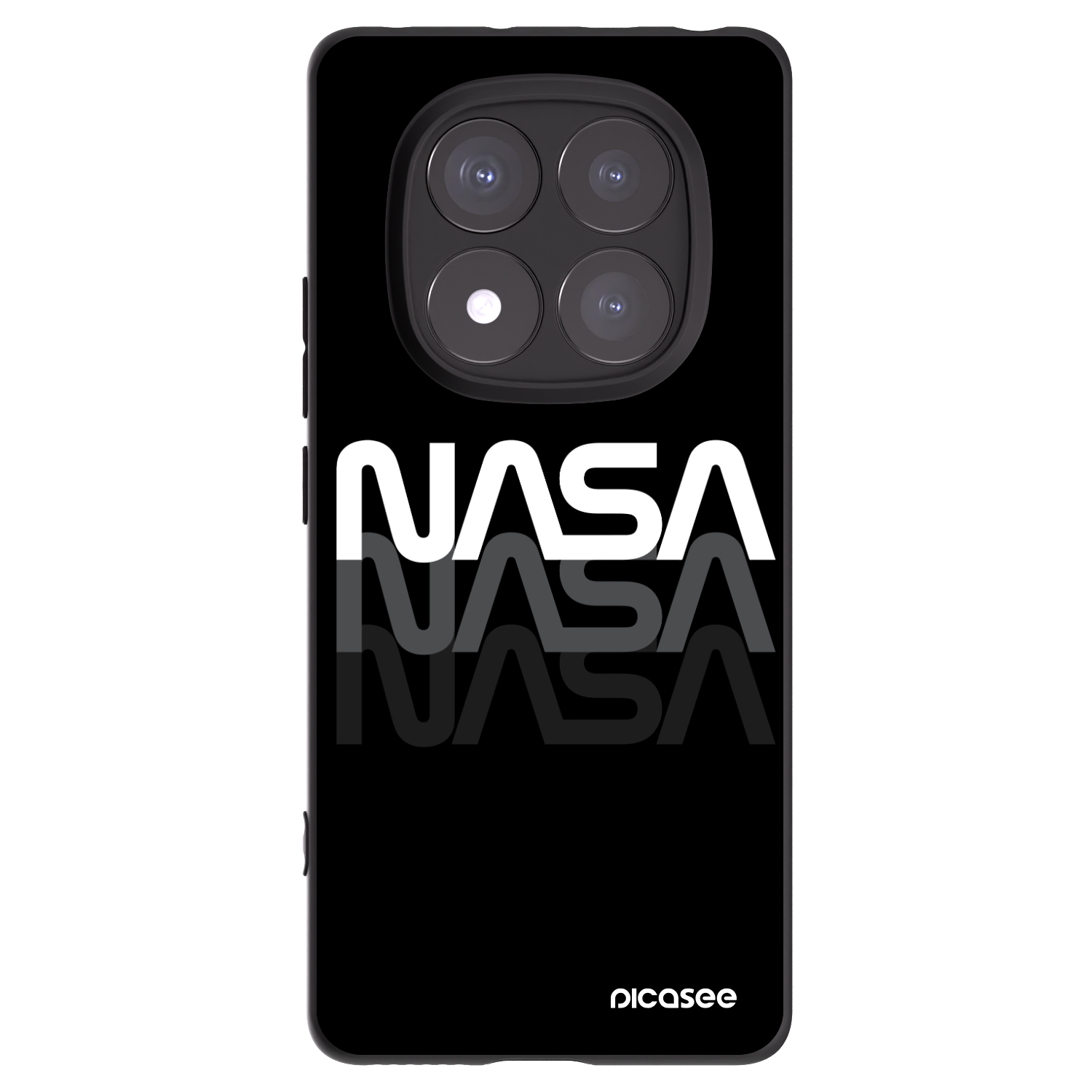 Picasee fekete szilikon tok az alábbi mobiltelefonokra Xiaomi Redmi Note 14 Pro+ 5G - NASA Triple
