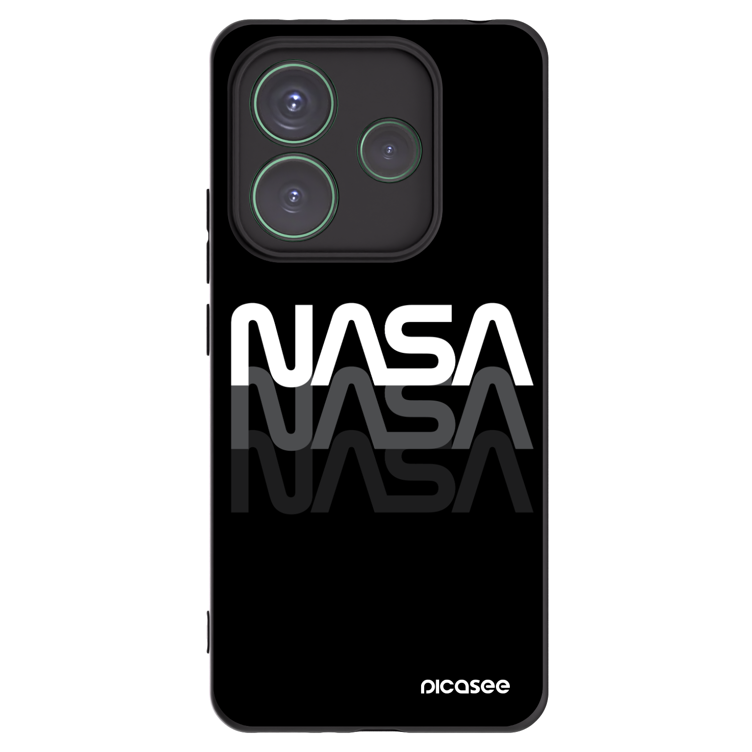 Picasee fekete szilikon tok az alábbi mobiltelefonokra Xiaomi Redmi Note 14 5G - NASA Triple
