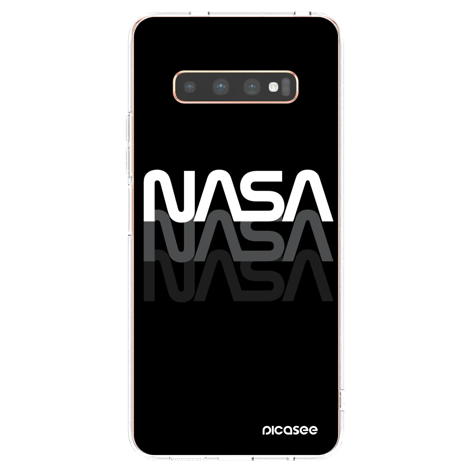 Picasee átlátszó szilikon tok az alábbi mobiltelefonokra Samsung Galaxy S10 Plus G975 - NASA Triple