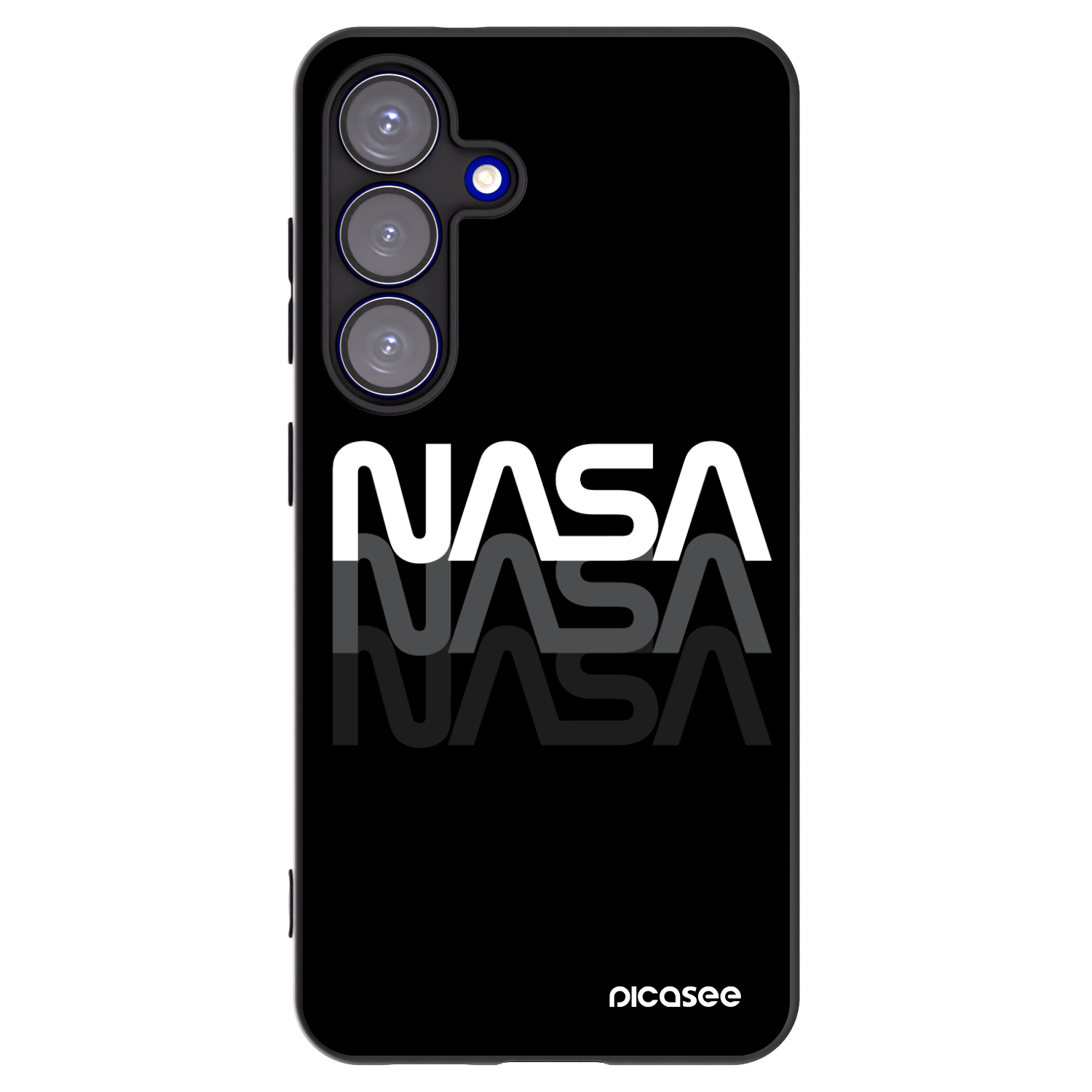 Picasee fekete szilikon tok az alábbi mobiltelefonokra Samsung Galaxy S25 5G - NASA Triple