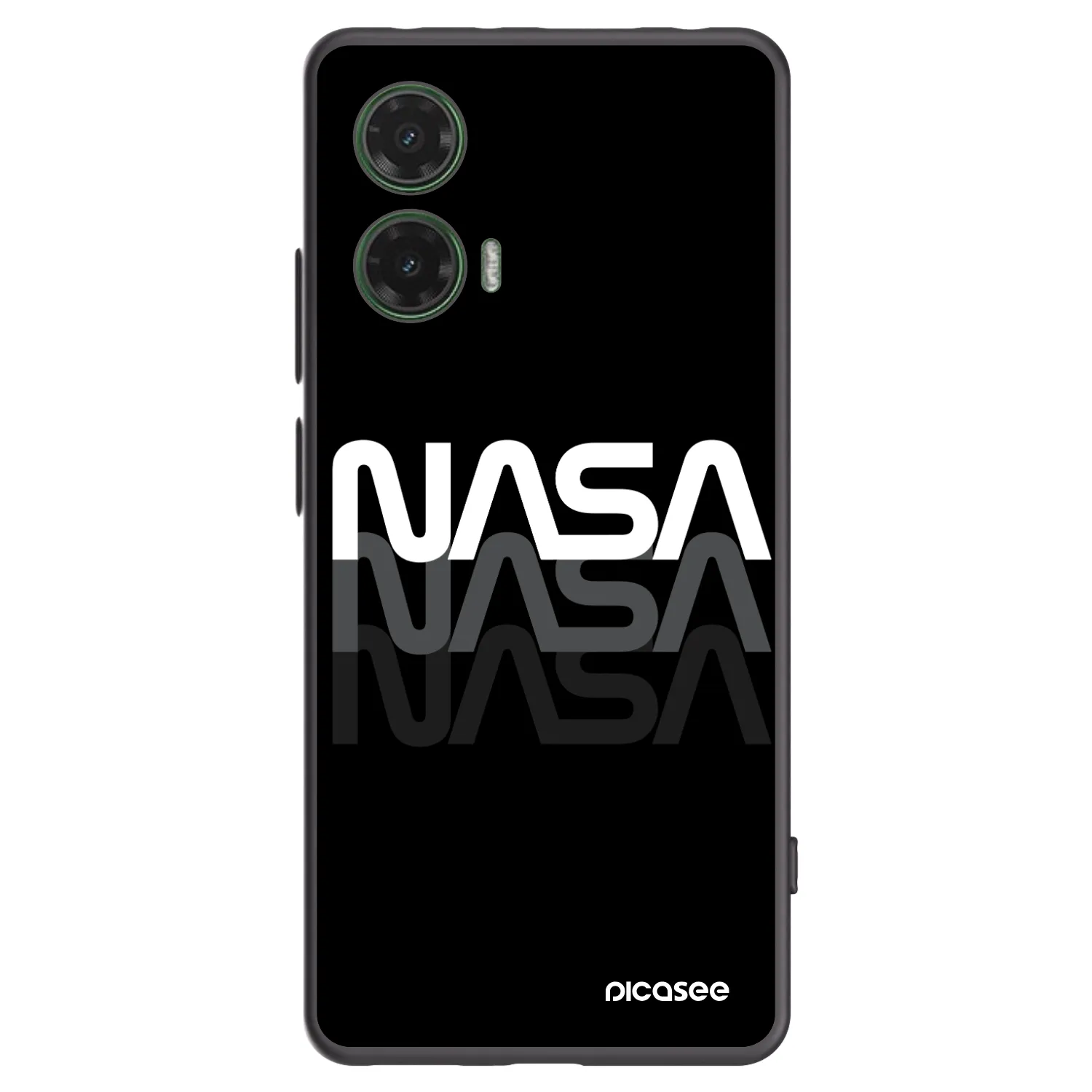 Picasee fekete szilikon tok az alábbi mobiltelefonokra Motorola Moto G35 5G - NASA Triple
