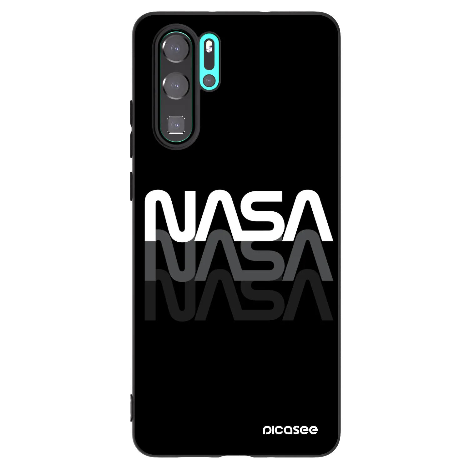 Picasee fekete szilikon tok az alábbi mobiltelefonokra Huawei P30 Pro - NASA Triple