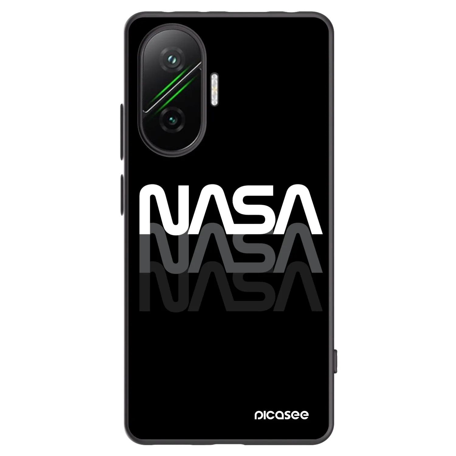 Picasee fekete szilikon tok az alábbi mobiltelefonokra Xiaomi Poco F7 Pro 5G - NASA Triple