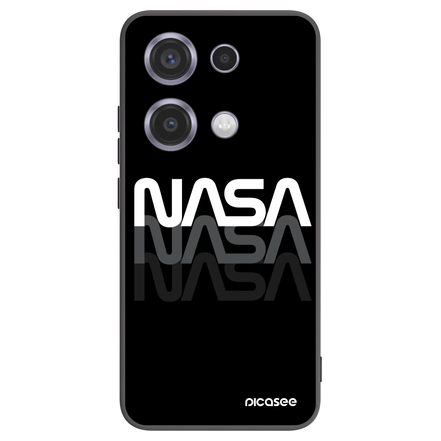 Picasee fekete szilikon tok az alábbi mobiltelefonokra Xiaomi Redmi Note 14S - NASA Triple