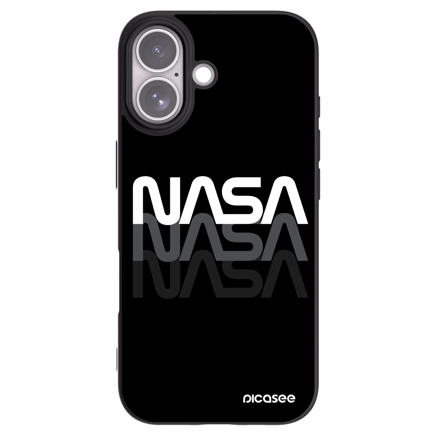 Picasee fekete szilikon tok az alábbi mobiltelefonokra Apple iPhone 17 - NASA Triple