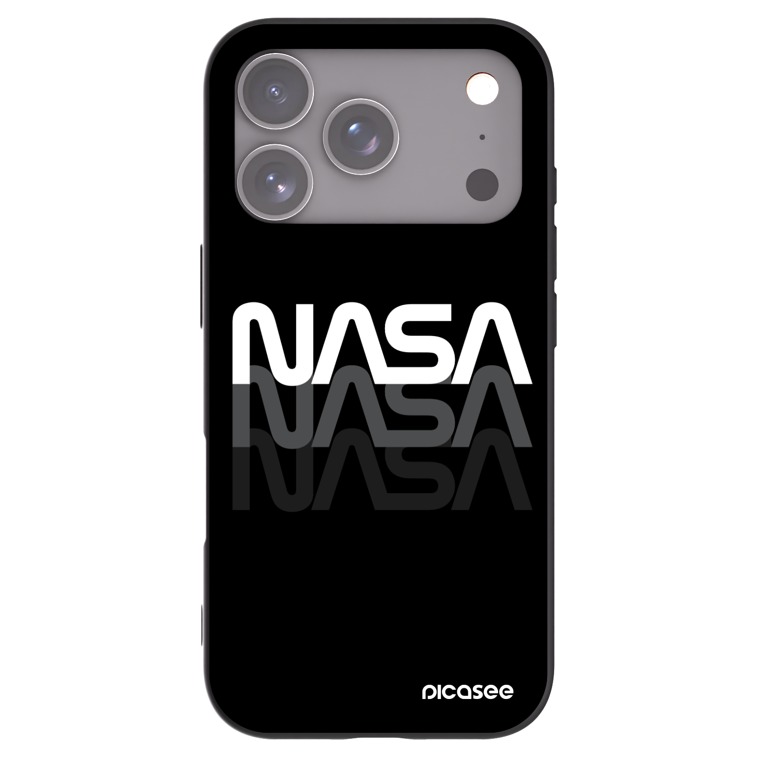 Picasee fekete szilikon tok az alábbi mobiltelefonokra Apple iPhone 17 Pro - NASA Triple