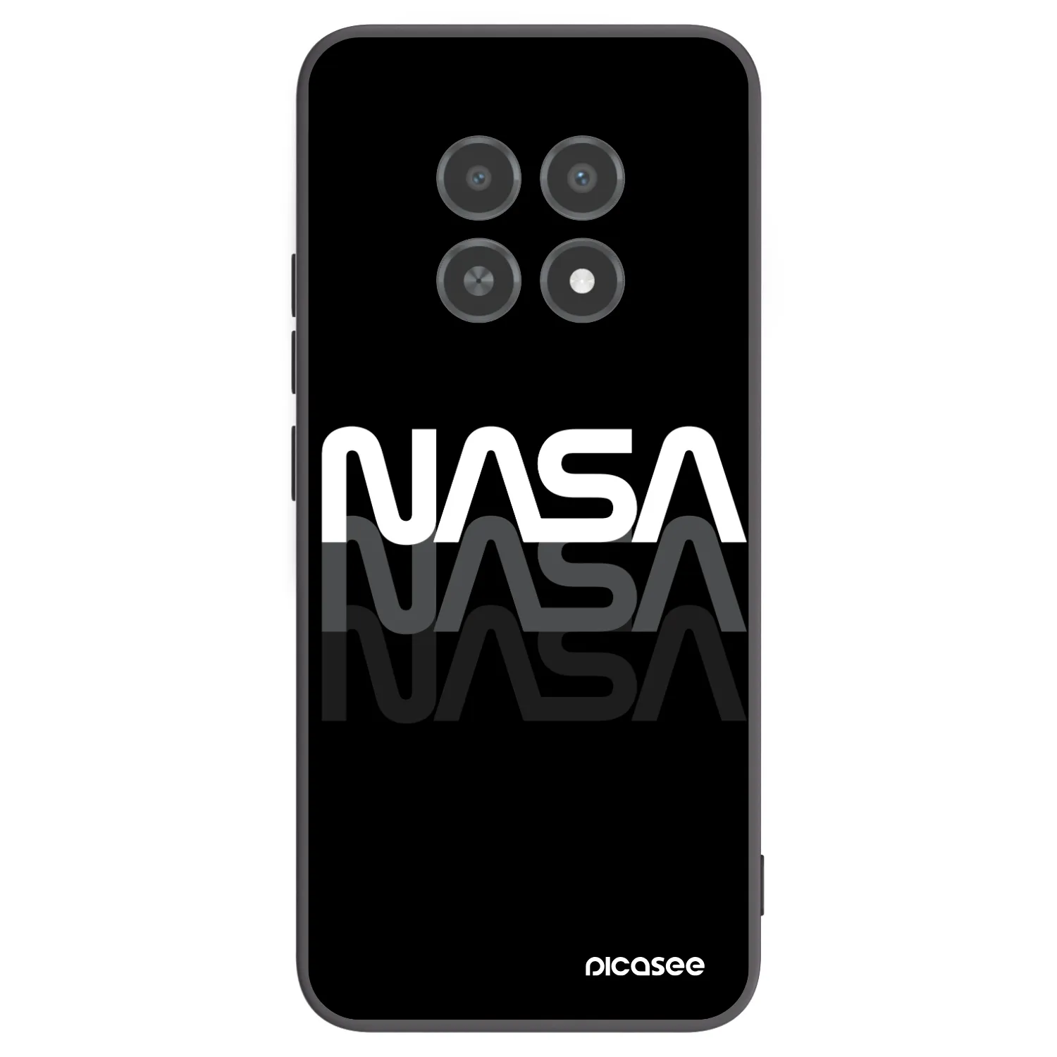 Picasee fekete szilikon tok az alábbi mobiltelefonokra Realme 12X - NASA Triple