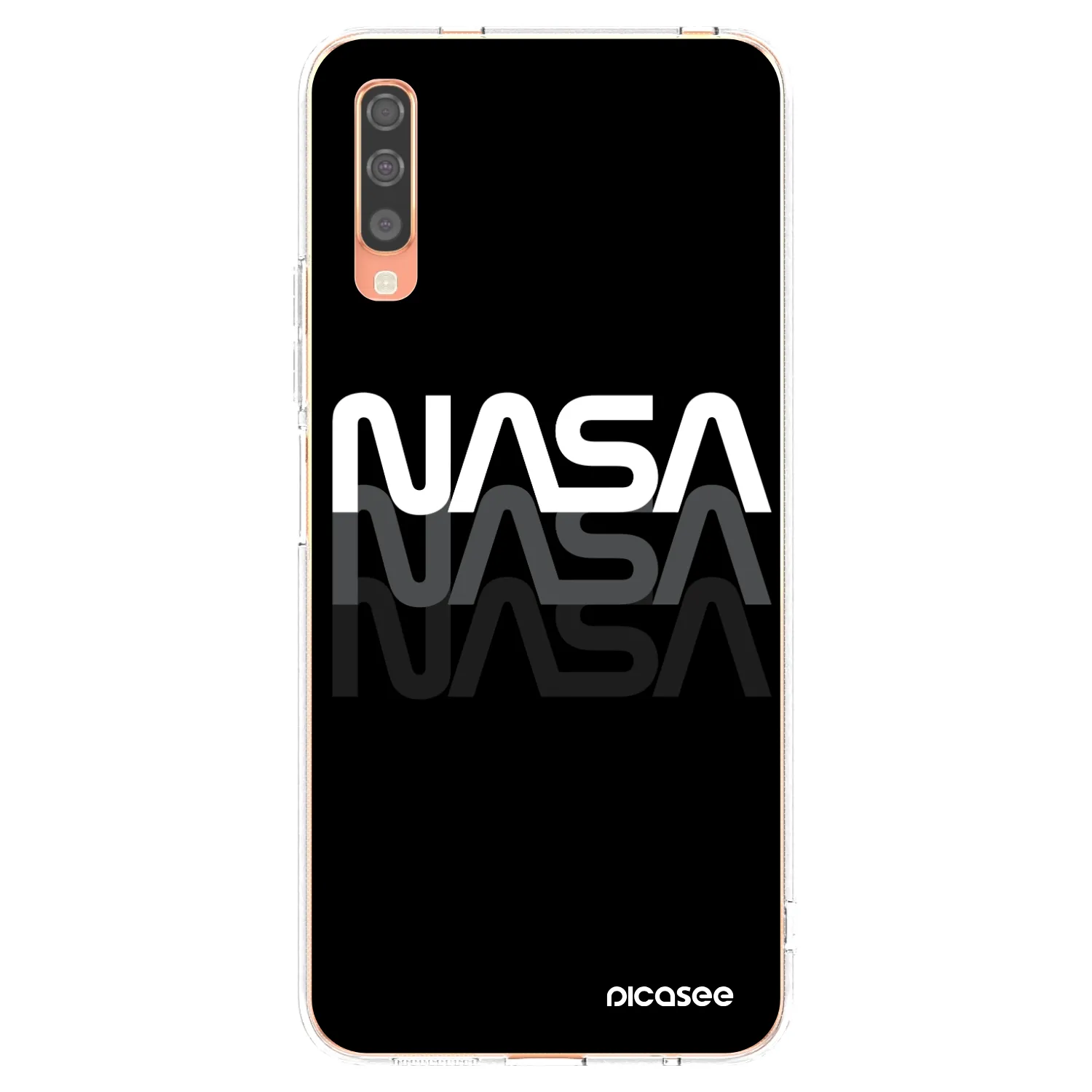 Picasee átlátszó szilikon tok az alábbi mobiltelefonokra Samsung Galaxy A70 A705F - NASA Triple