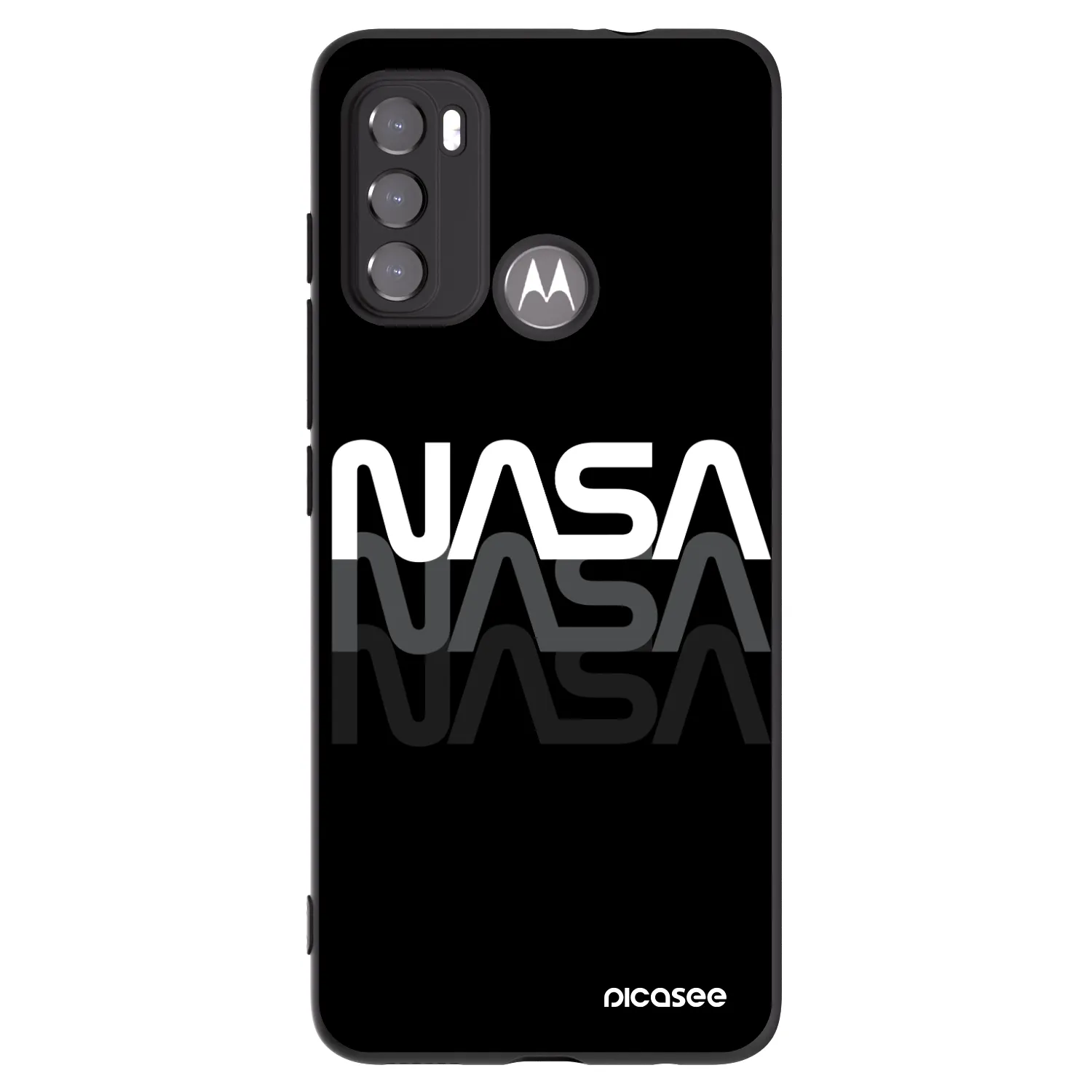Picasee fekete szilikon tok az alábbi mobiltelefonokra Motorola Edge 60 5G - NASA Triple