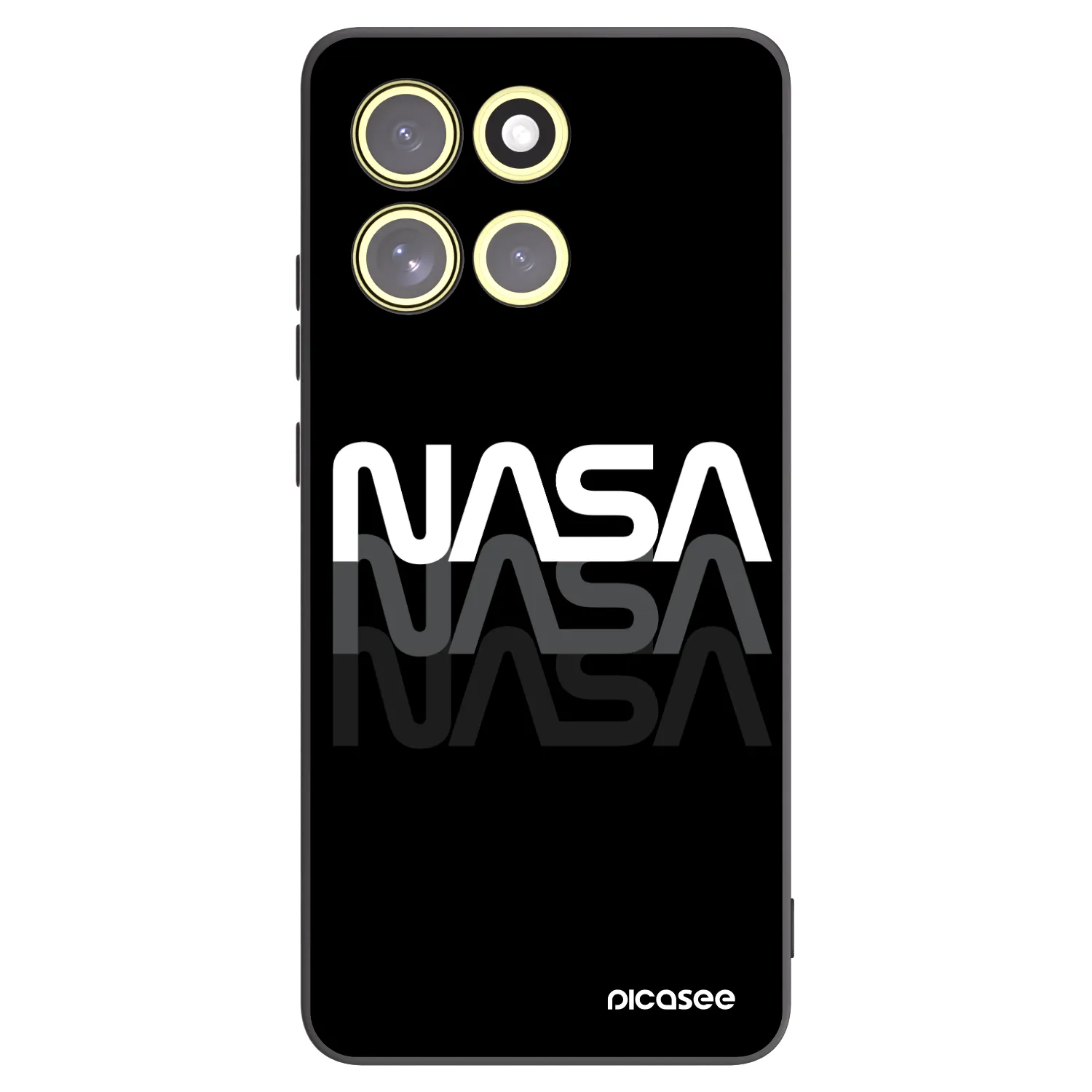 Picasee fekete szilikon tok az alábbi mobiltelefonokra Motorola Moto G86 5G - NASA Triple