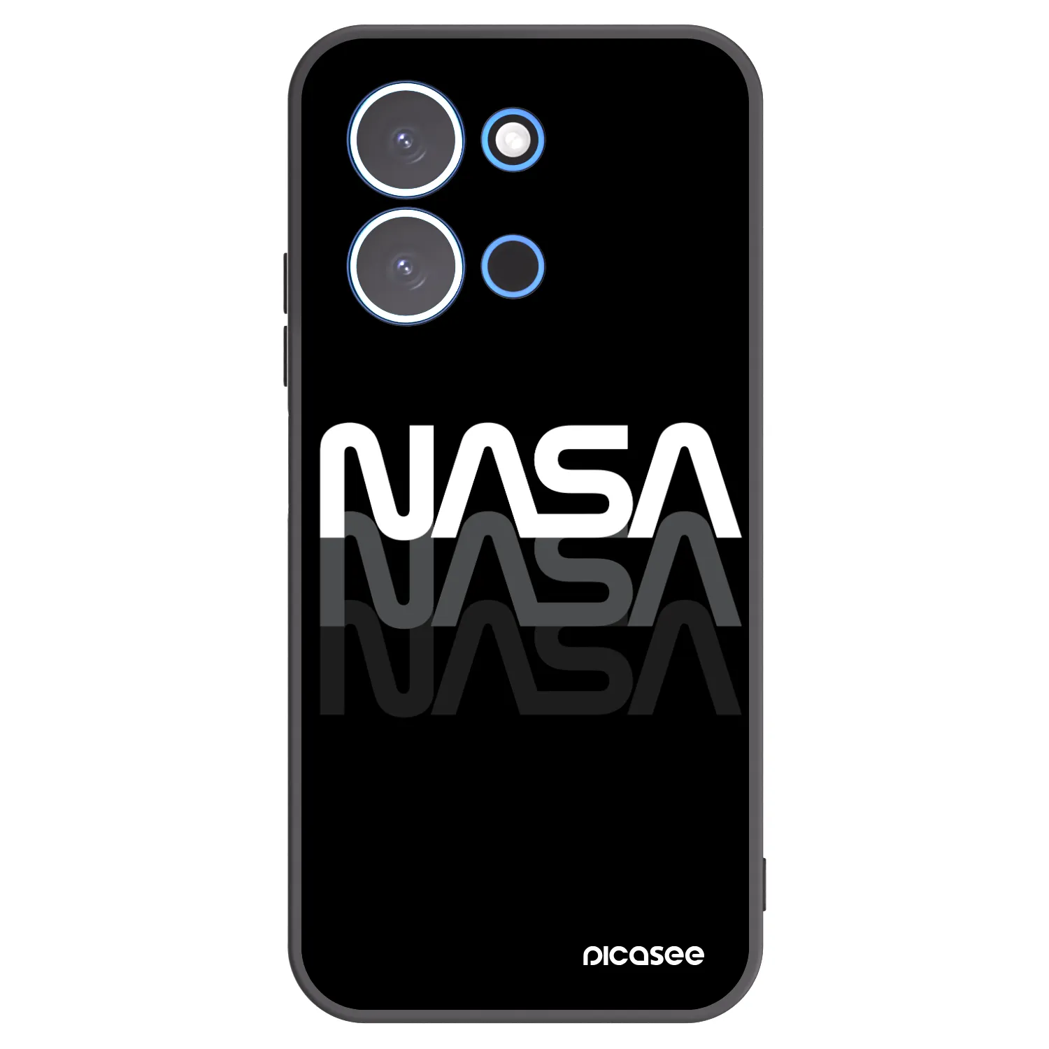 Picasee fekete szilikon tok az alábbi mobiltelefonokra Xiaomi Redmi 15C 4G - NASA Triple