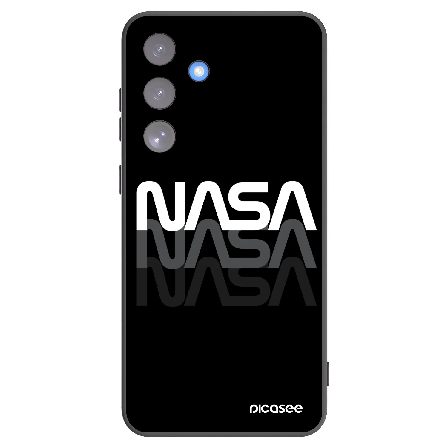 Picasee fekete szilikon tok az alábbi mobiltelefonokra Samsung Galaxy S25 FE 5G - NASA Triple