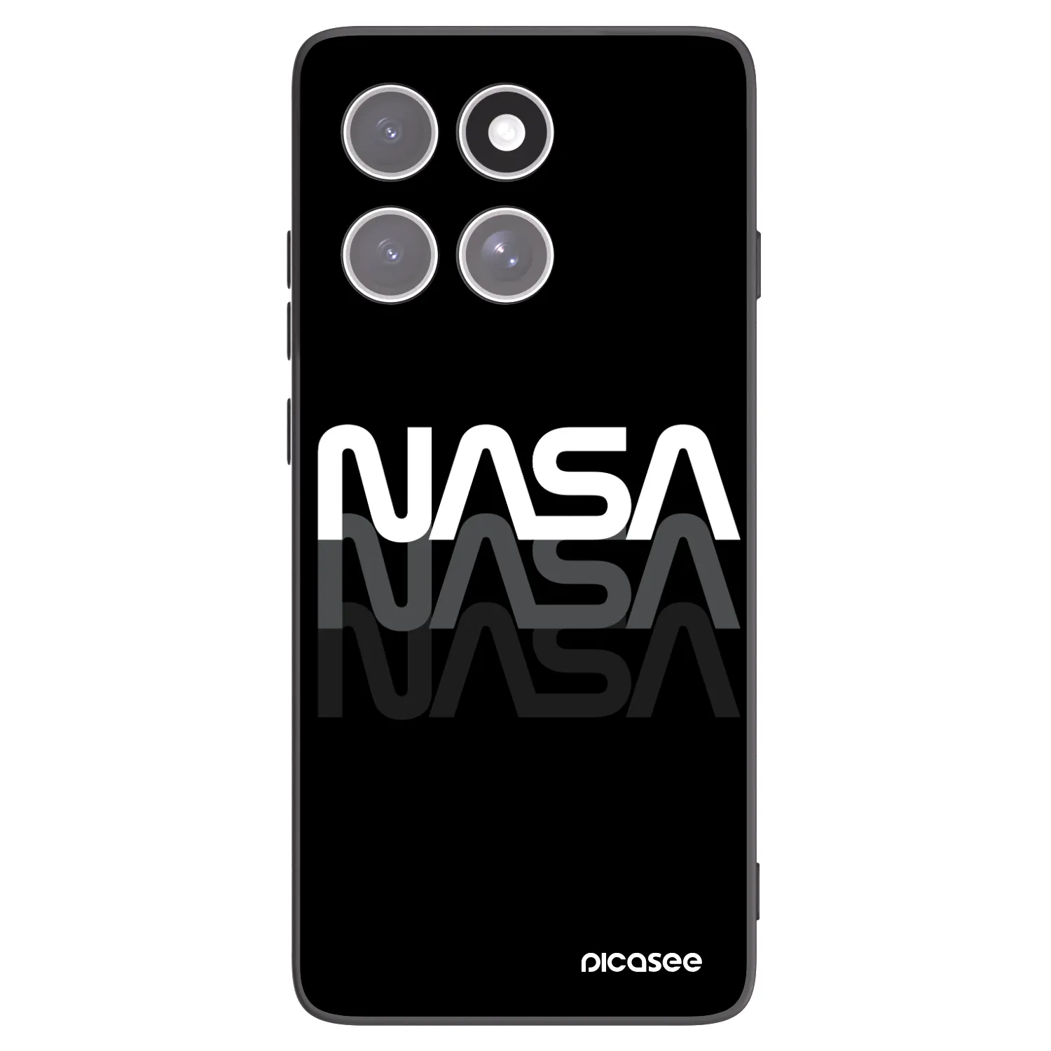 Picasee fekete szilikon tok az alábbi mobiltelefonokra Motorola Edge 60 Fusion - NASA Triple