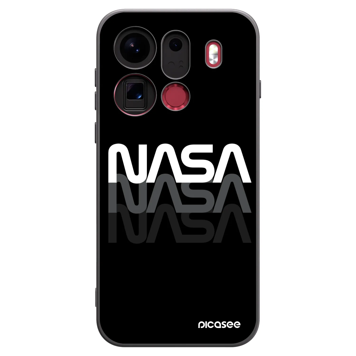 Picasee fekete szilikon tok az alábbi mobiltelefonokra OPPO Find X9 Pro - NASA Triple