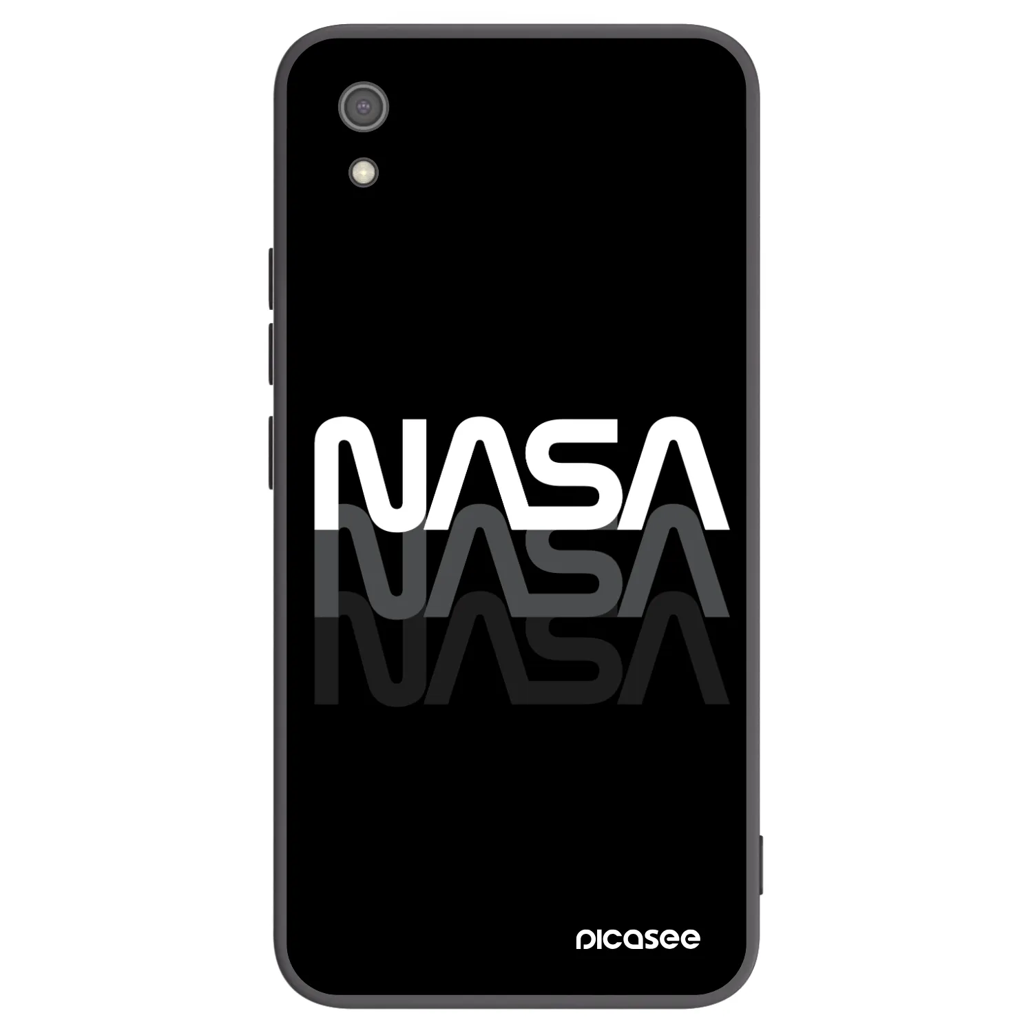Picasee fekete szilikon tok az alábbi mobiltelefonokra Xiaomi Redmi 7A - NASA Triple