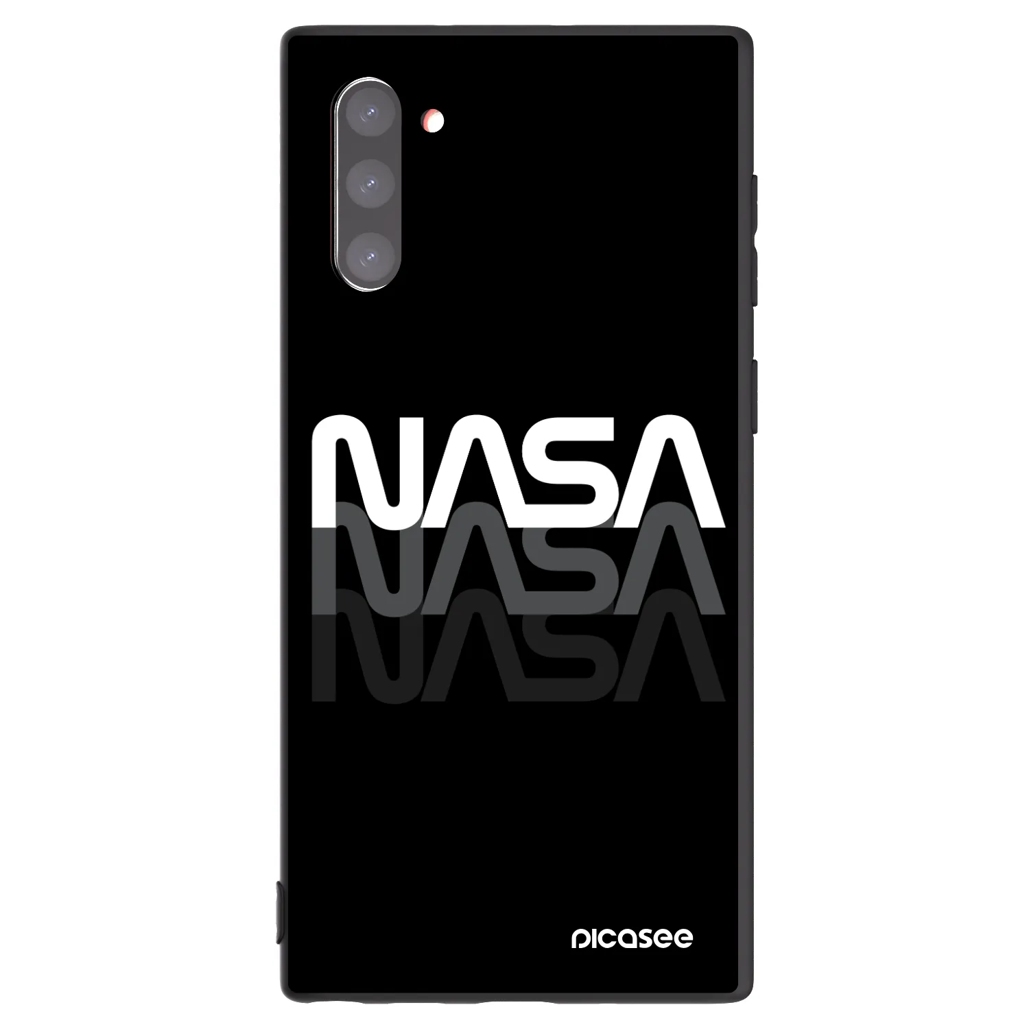 Picasee fekete szilikon tok az alábbi mobiltelefonokra Samsung Galaxy Note 10 N970F - NASA Triple