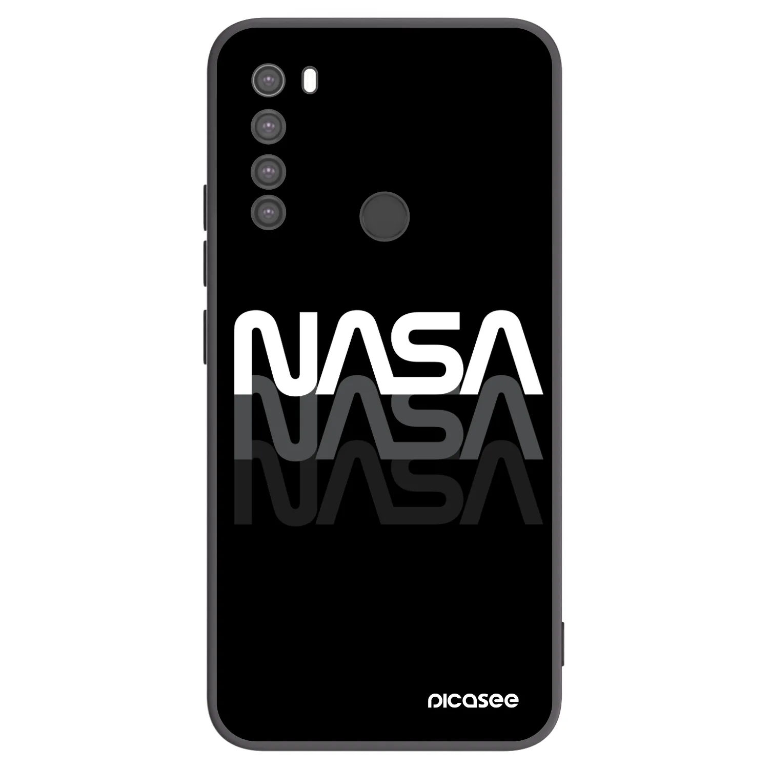 Picasee fekete szilikon tok az alábbi mobiltelefonokra Xiaomi Redmi Note 8 - NASA Triple
