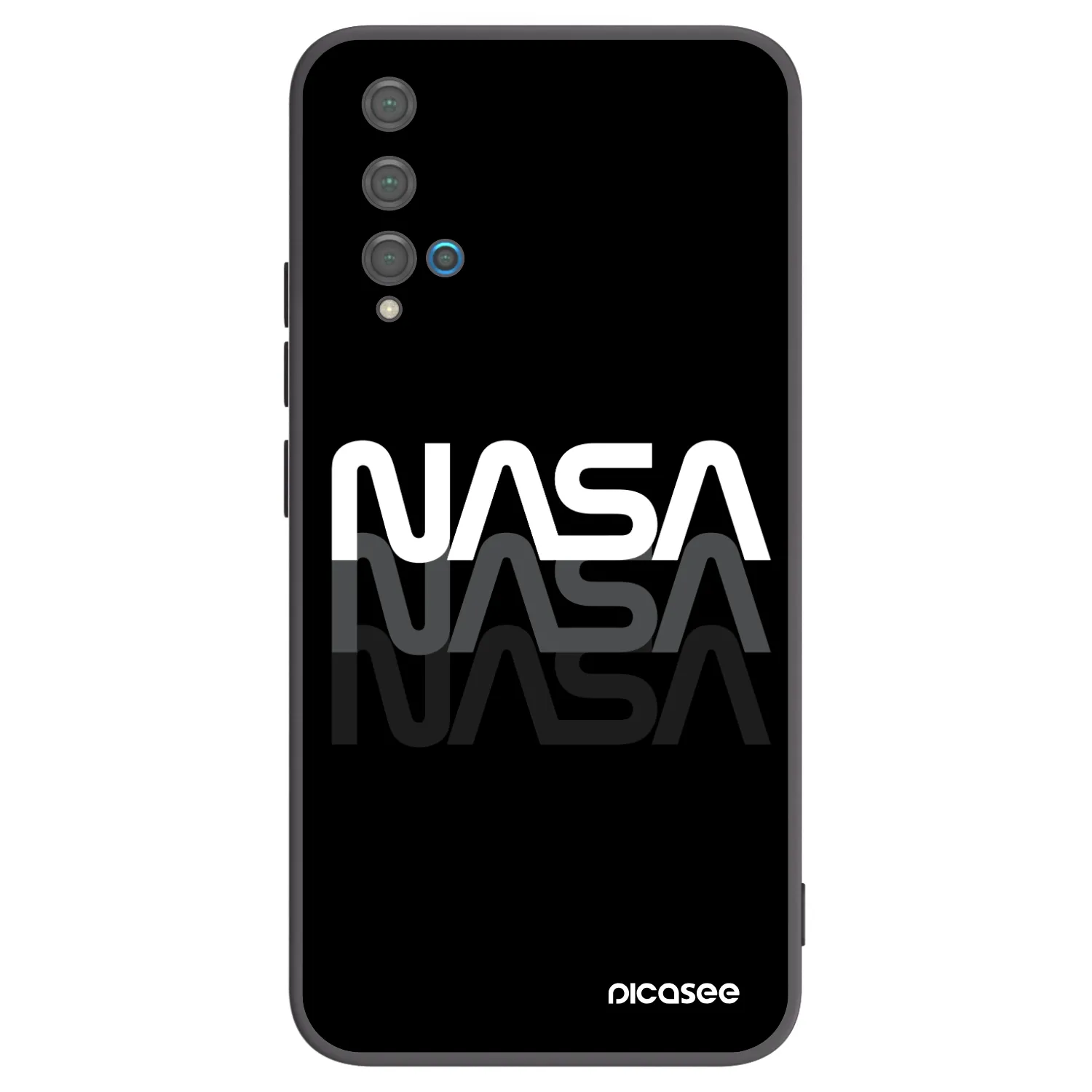 Picasee fekete szilikon tok az alábbi mobiltelefonokra Huawei Nova 5T - NASA Triple