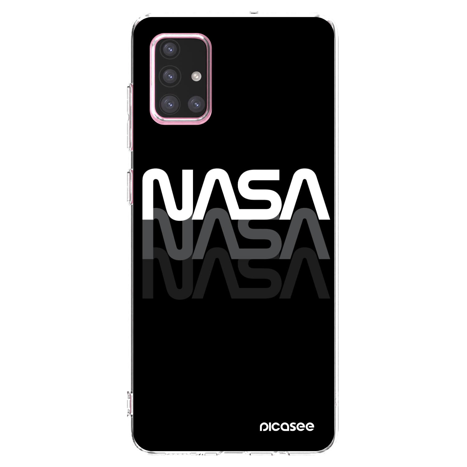Picasee átlátszó szilikon tok az alábbi mobiltelefonokra Samsung Galaxy A71 A715F - NASA Triple