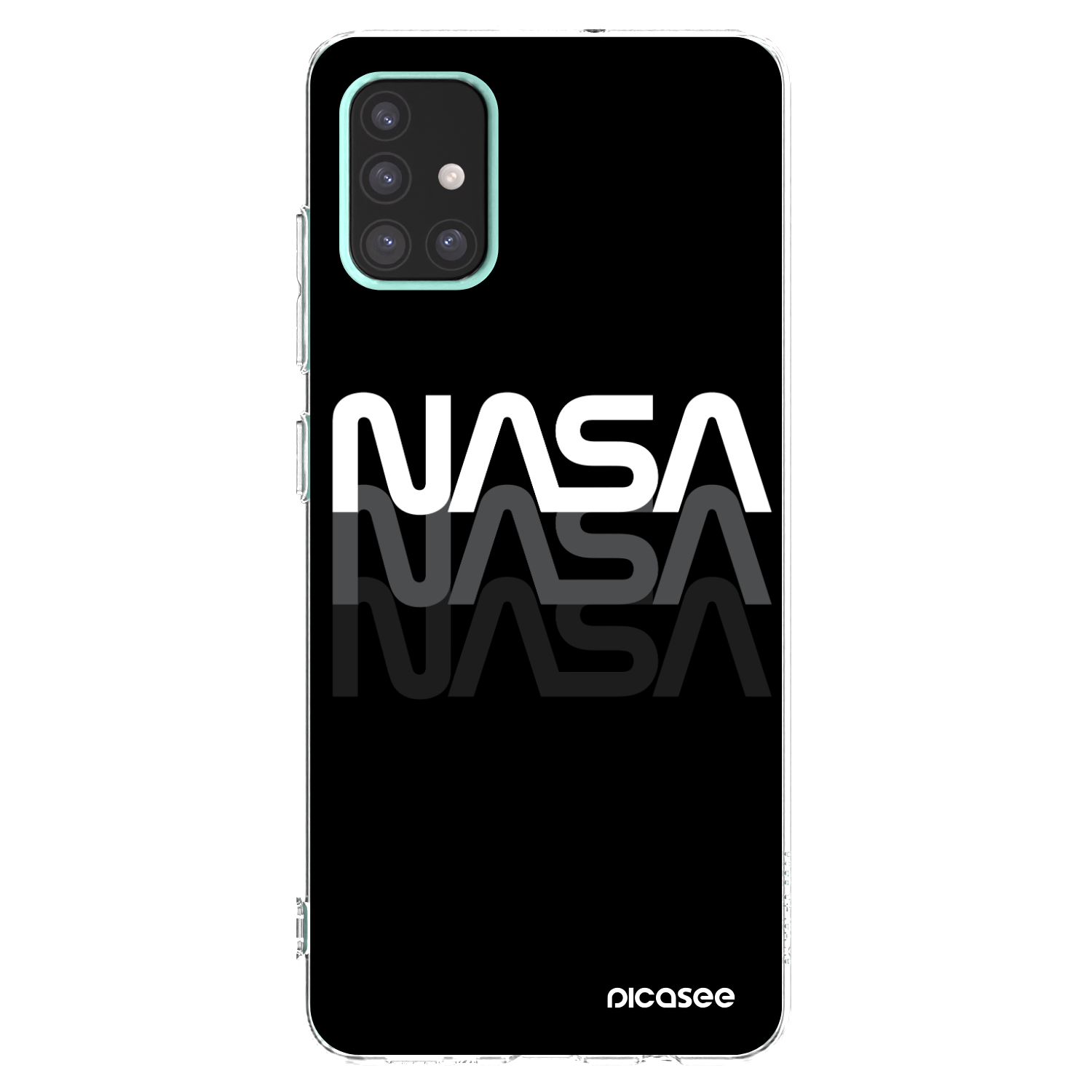 Picasee átlátszó szilikon tok az alábbi mobiltelefonokra Samsung Galaxy A51 A515F - NASA Triple