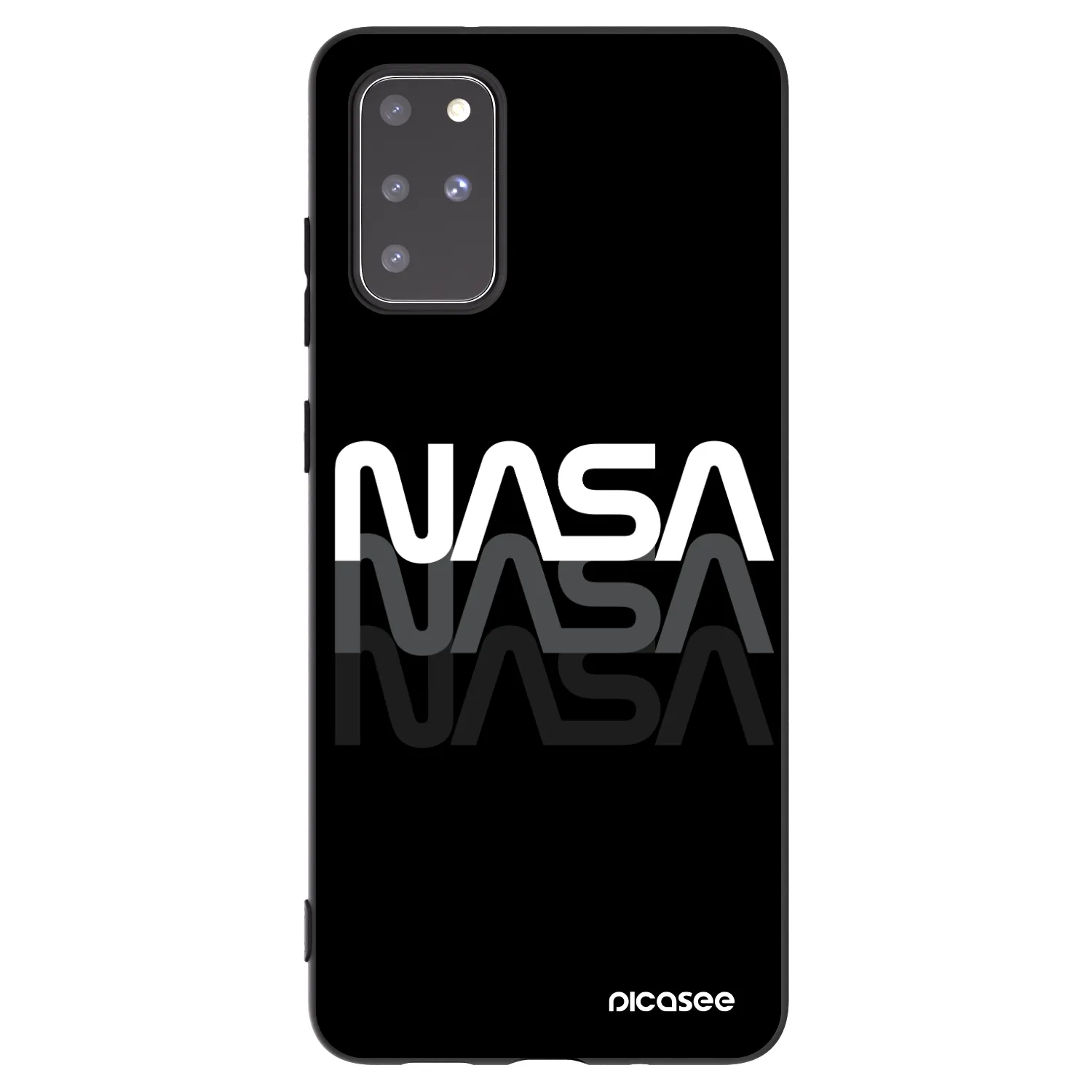 Picasee fekete szilikon tok az alábbi mobiltelefonokra Samsung Galaxy S20+ G985F - NASA Triple