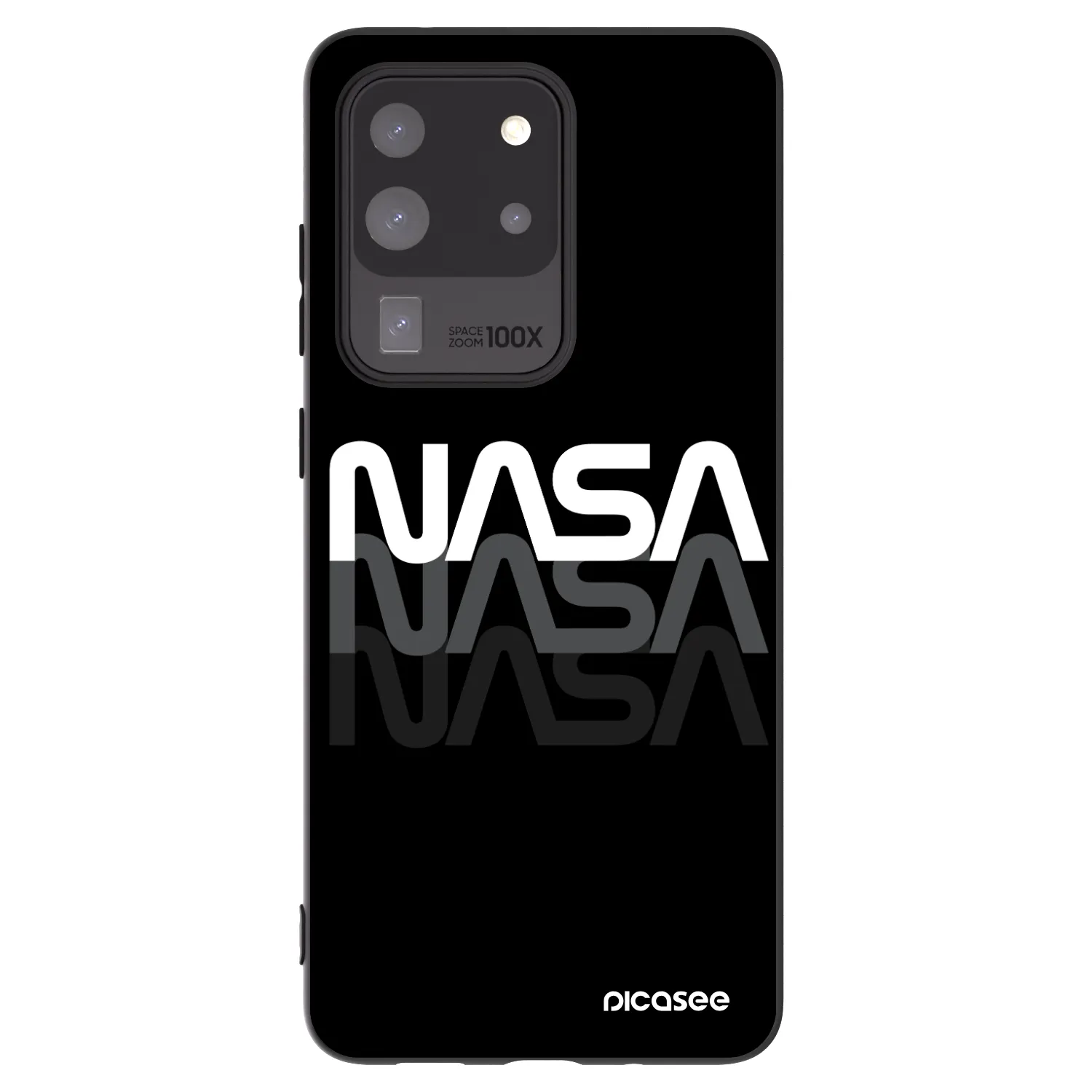 Picasee fekete szilikon tok az alábbi mobiltelefonokra Samsung Galaxy S20 Ultra 5G G988F - NASA Triple