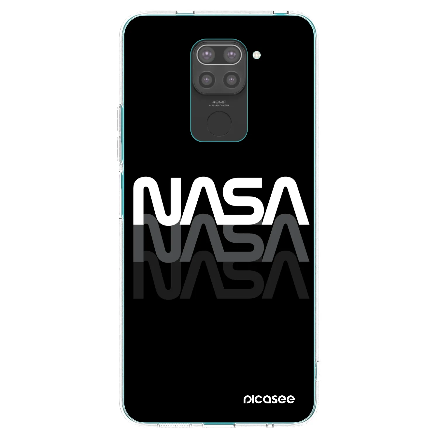Picasee fekete szilikon tok az alábbi mobiltelefonokra Xiaomi Redmi Note 9 - NASA Triple