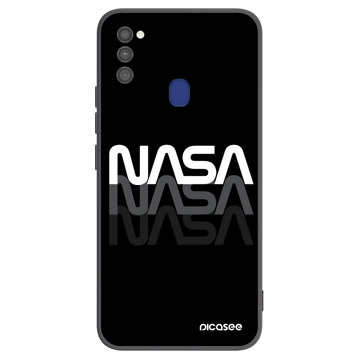 Picasee fekete szilikon tok az alábbi mobiltelefonokra Samsung Galaxy M21 M215F - NASA Triple