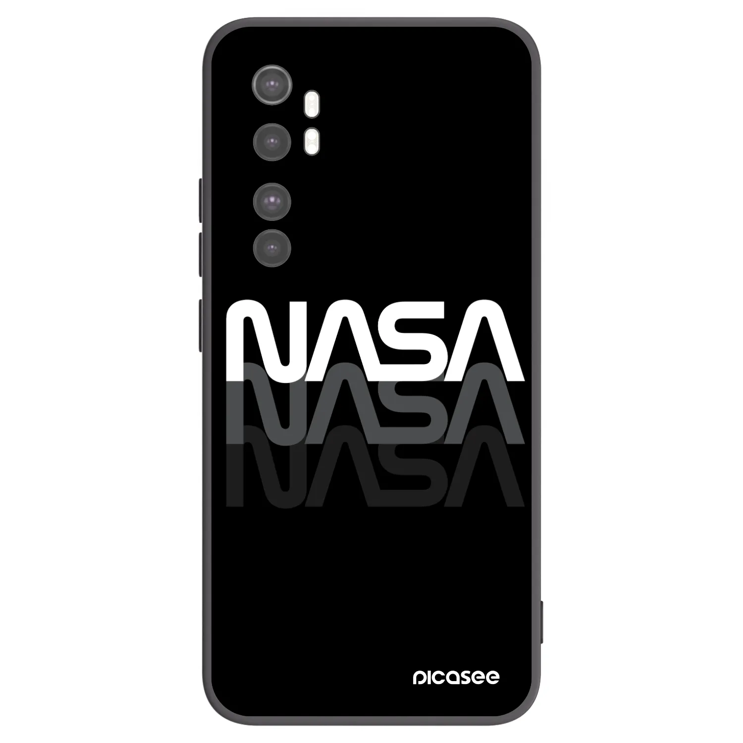 Picasee fekete szilikon tok az alábbi mobiltelefonokra Xiaomi Mi Note 10 Lite - NASA Triple