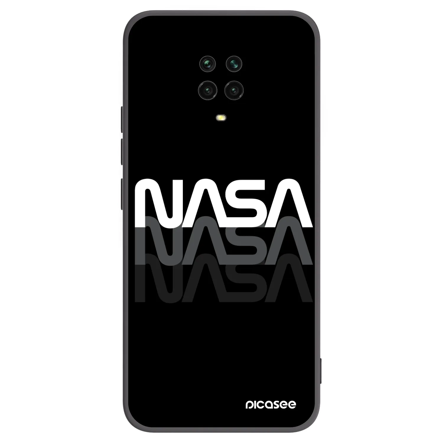 Picasee fekete szilikon tok az alábbi mobiltelefonokra Xiaomi Redmi Note 9S - NASA Triple