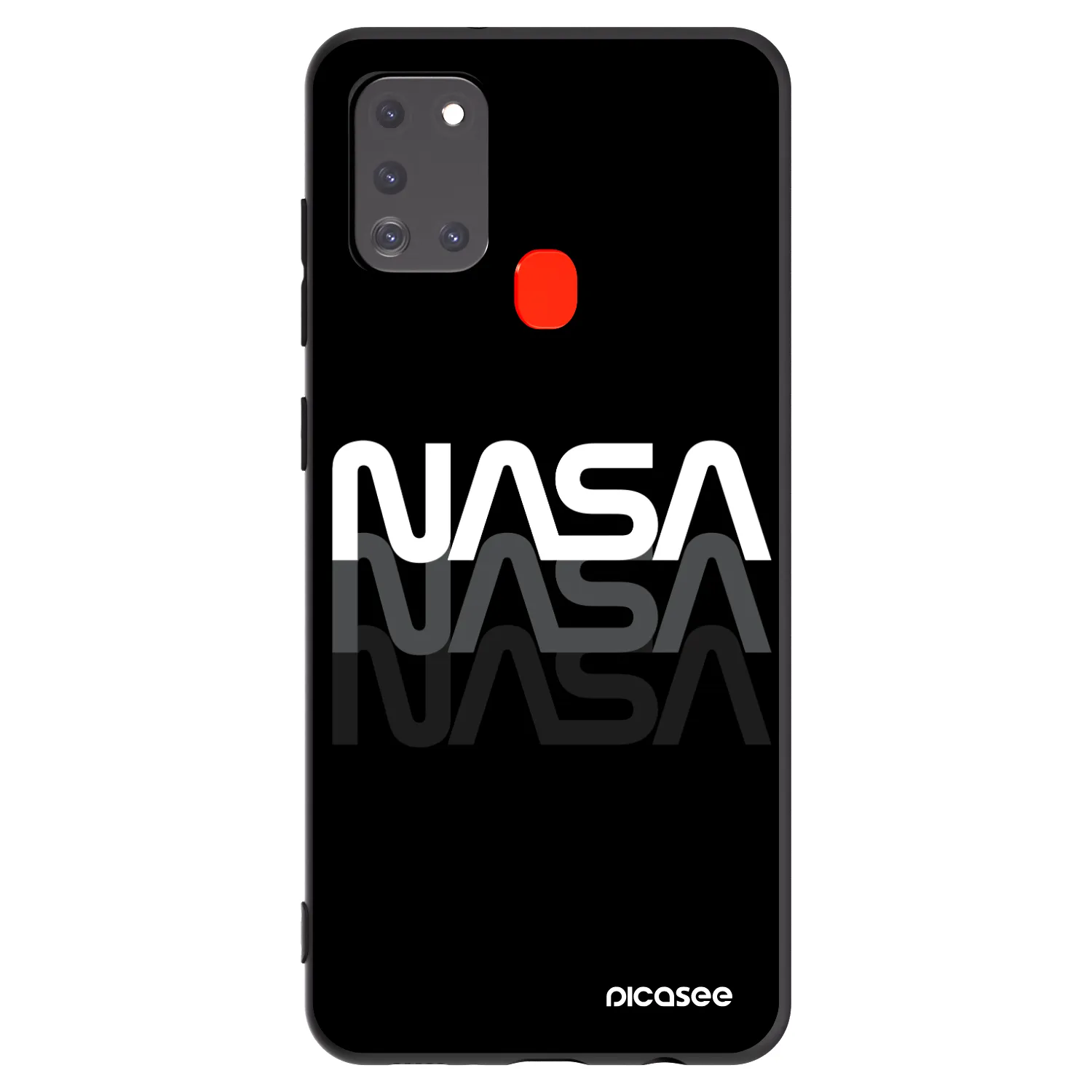 Picasee fekete szilikon tok az alábbi mobiltelefonokra Samsung Galaxy A21s - NASA Triple