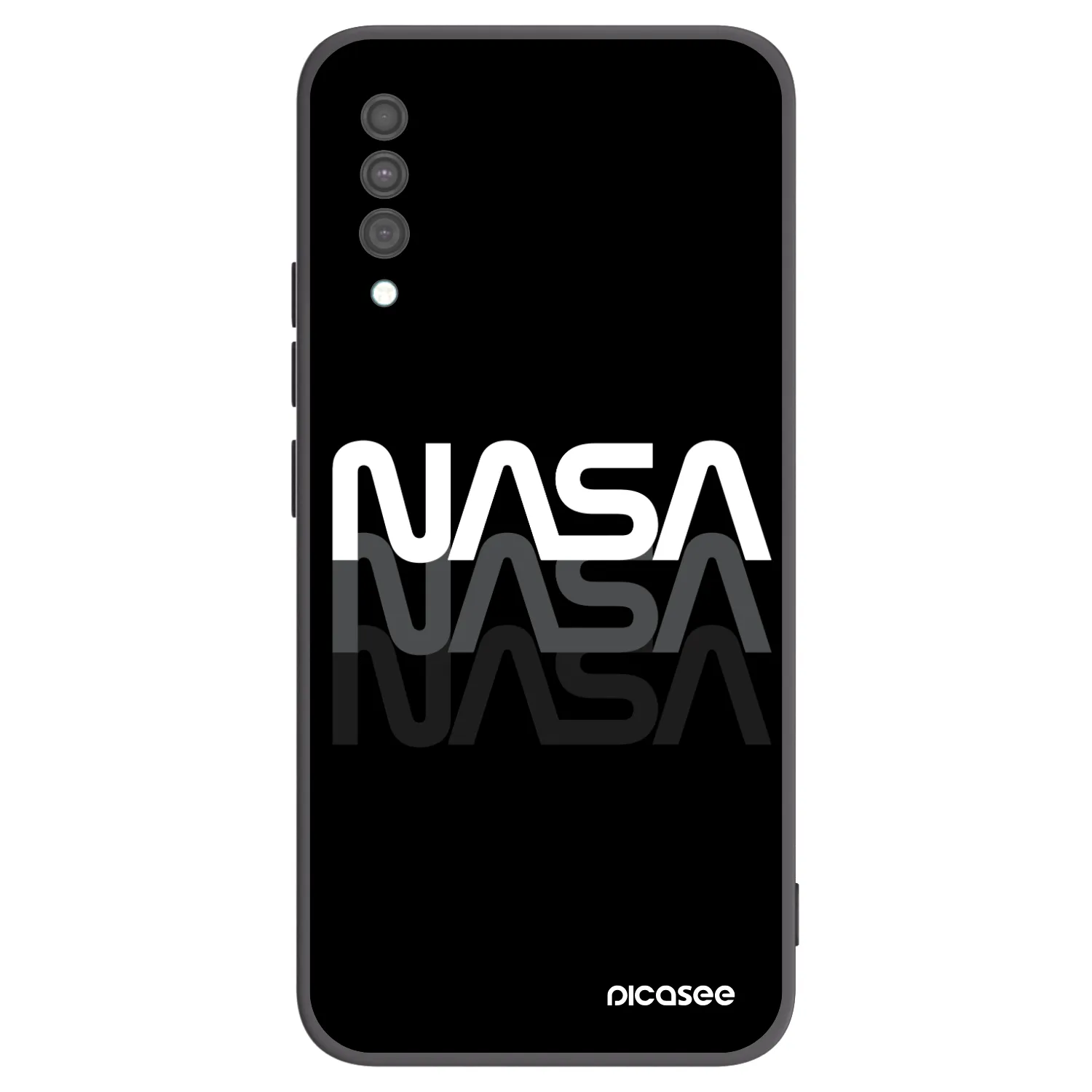 Picasee fekete szilikon tok az alábbi mobiltelefonokra Samsung Galaxy A30s A307F - NASA Triple