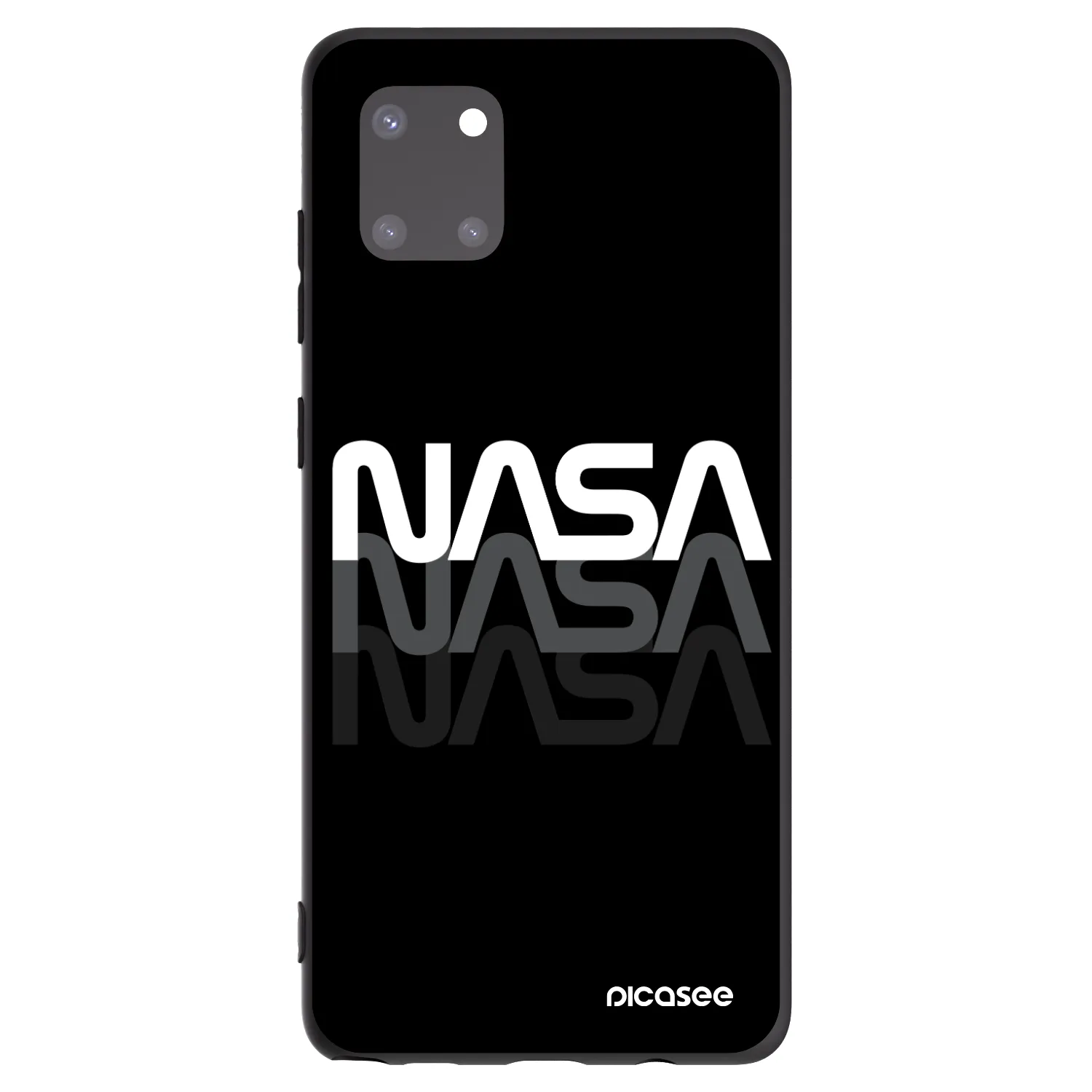 Picasee fekete szilikon tok az alábbi mobiltelefonokra Samsung Galaxy Note 10 Lite N770F - NASA Triple