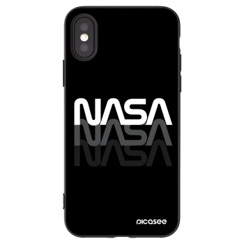 Picasee fekete szilikon tok az alábbi mobiltelefonokra Apple iPhone X/XS - NASA Triple