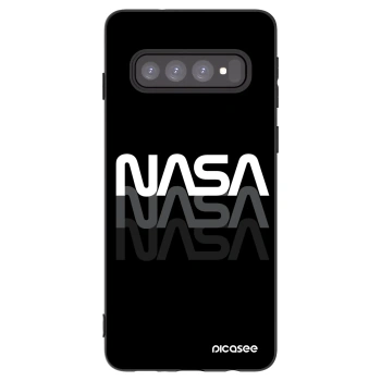 Picasee fekete szilikon tok az alábbi mobiltelefonokra Samsung Galaxy S10 G973 - NASA Triple