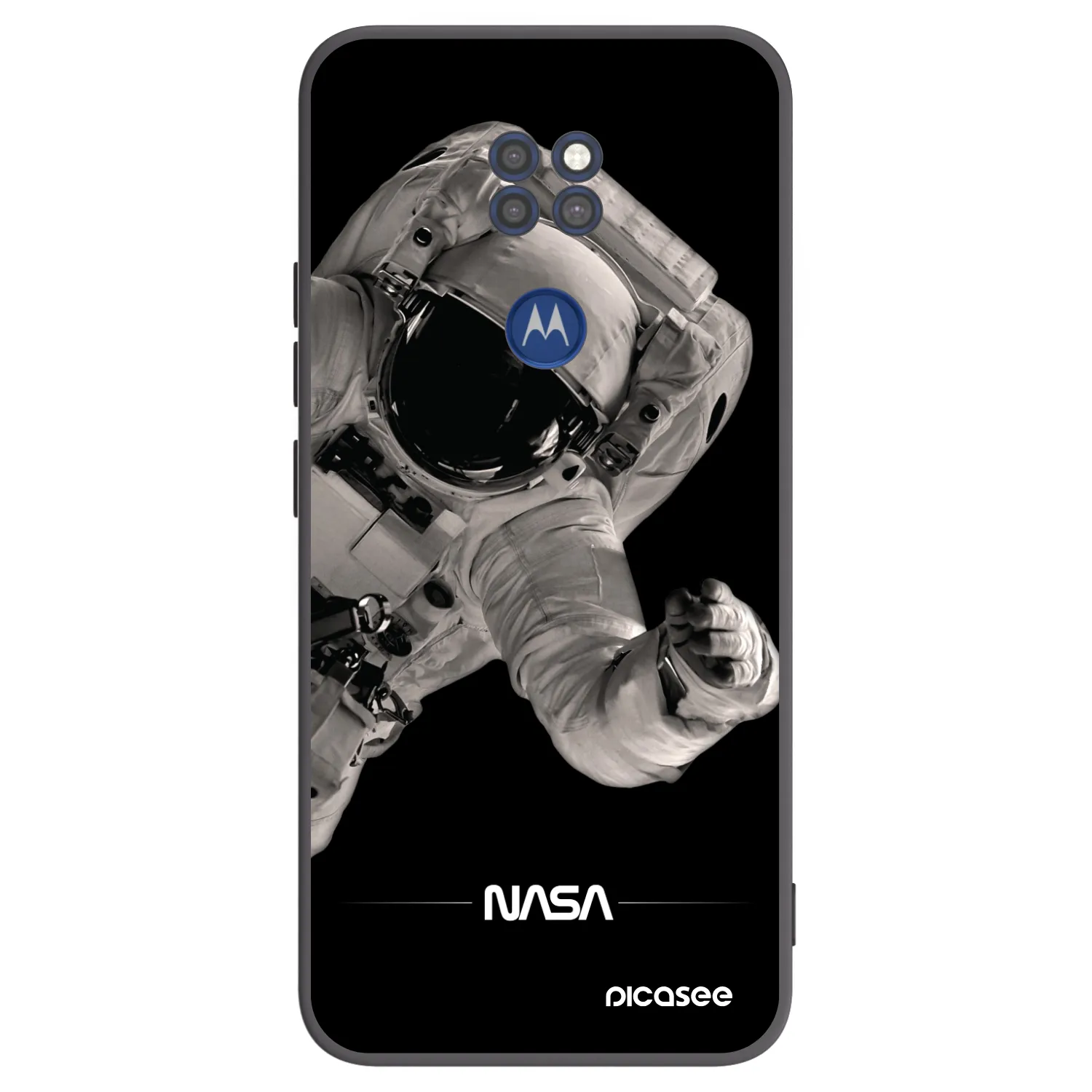 Picasee fekete szilikon tok az alábbi mobiltelefonokra Motorola Moto G9 Play - Astronaut Big