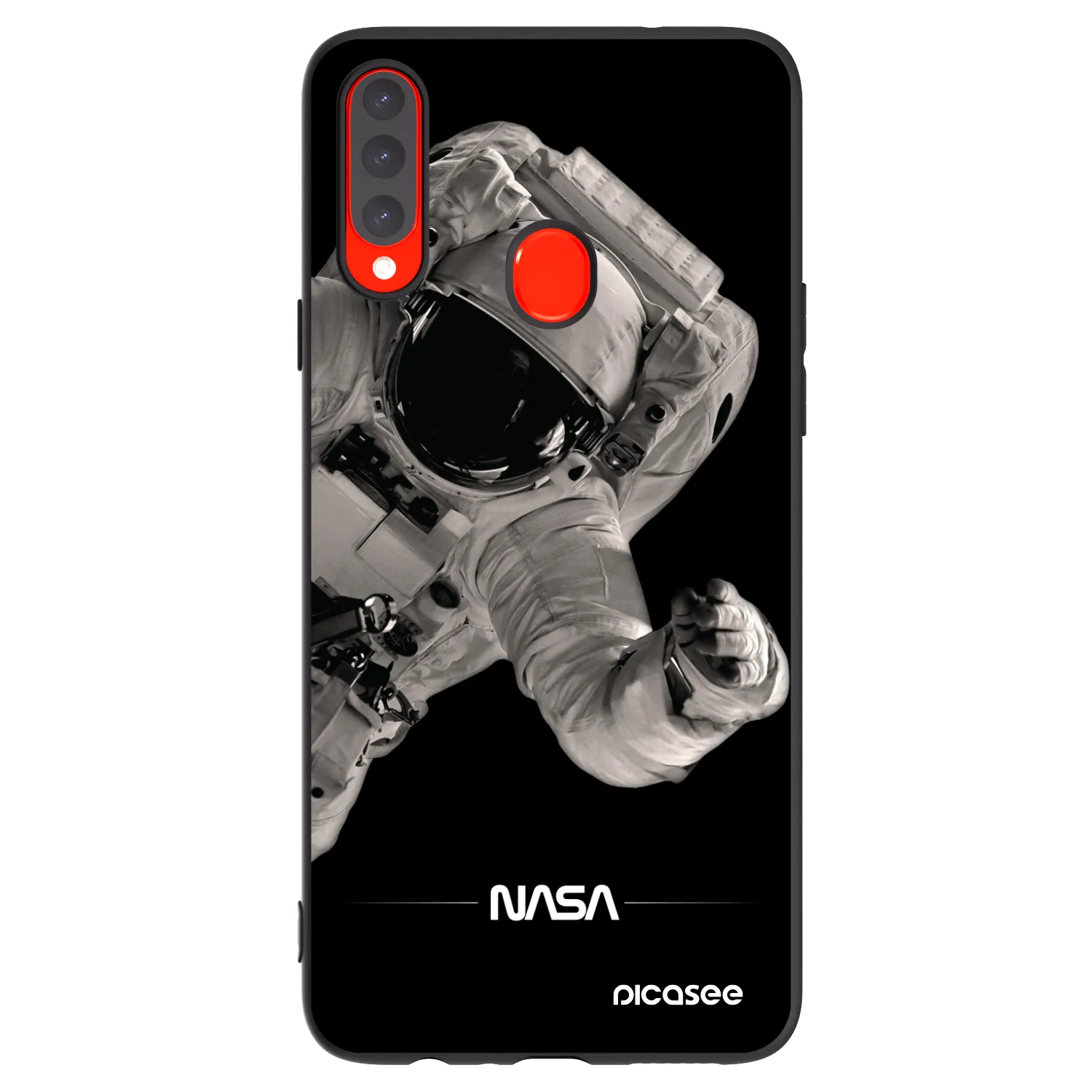 Picasee fekete szilikon tok az alábbi mobiltelefonokra Samsung Galaxy A20s - Astronaut Big