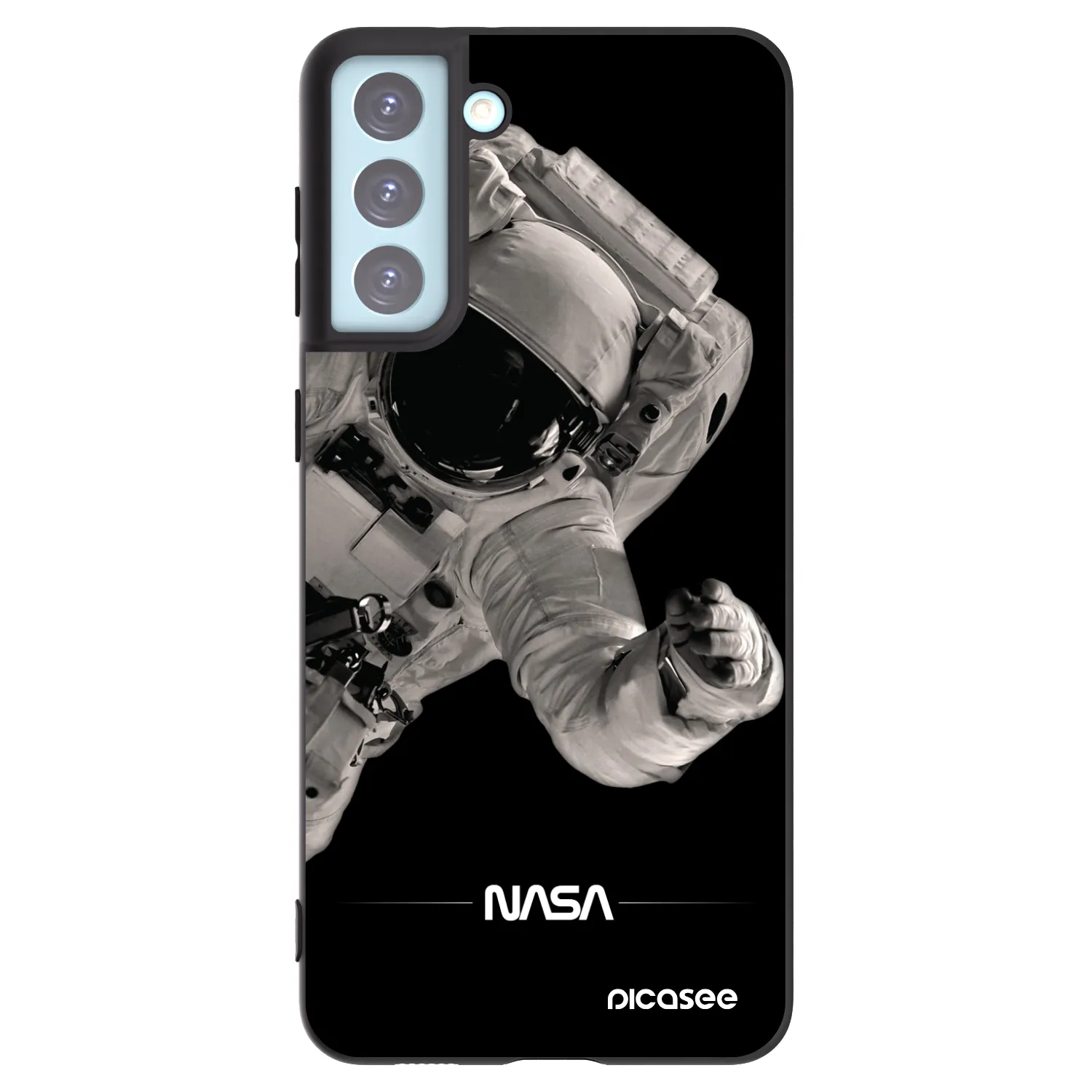 Picasee fekete szilikon tok az alábbi mobiltelefonokra Samsung Galaxy S21+ 5G G996F - Astronaut Big