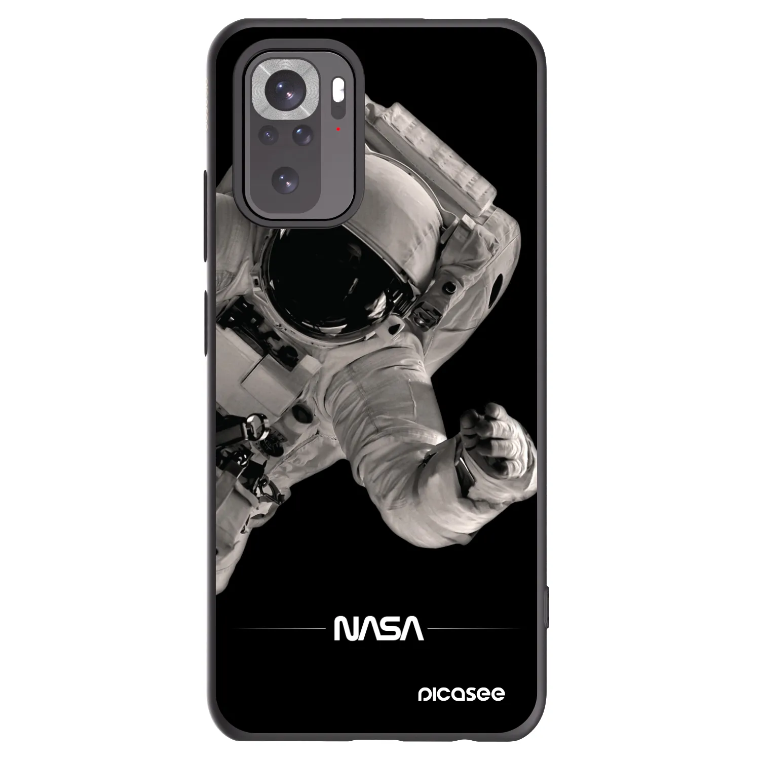 Picasee fekete szilikon tok az alábbi mobiltelefonokra Xiaomi Redmi Note 10 - Astronaut Big