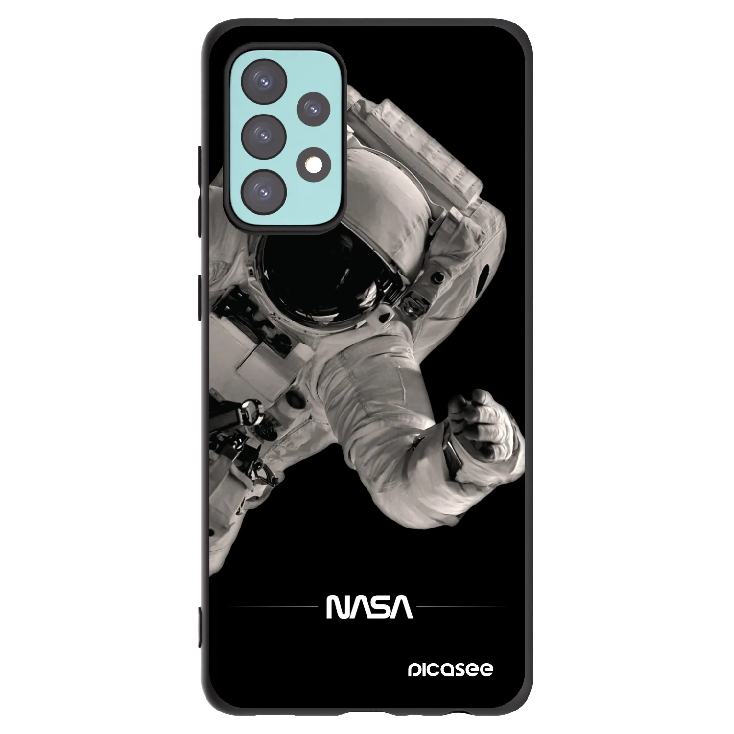 Picasee fekete szilikon tok az alábbi mobiltelefonokra Samsung Galaxy A72 A725F - Astronaut Big