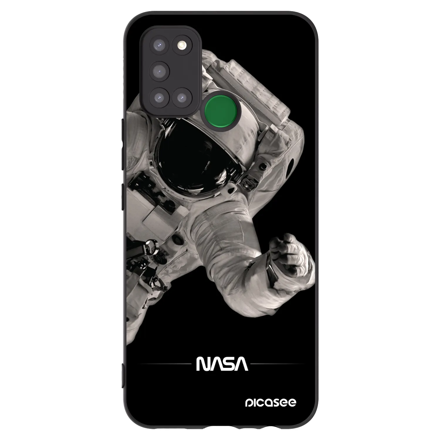 Picasee fekete szilikon tok az alábbi mobiltelefonokra Realme 7i - Astronaut Big